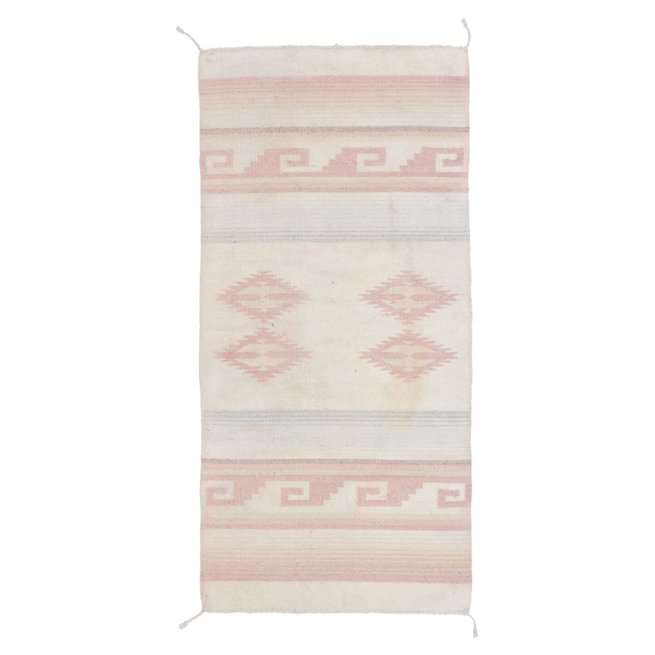 Vintage Chinle-Kelim-Teppich im Navajo-Stil mit indianischem Stil im Vintage-Stil, 02'05 x 04'11