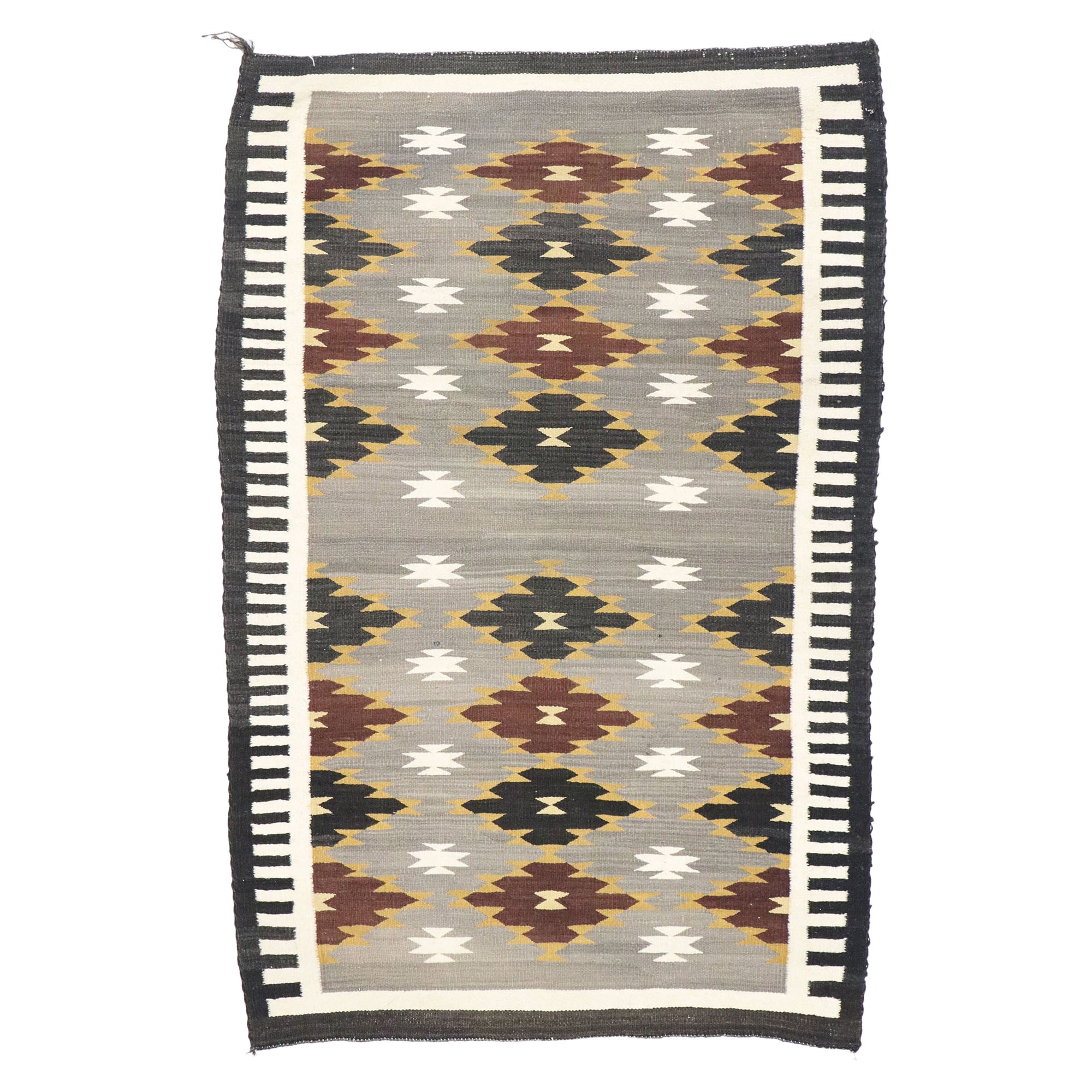Tappeto in stile Navajo di Chinle del 1930 con stile moderno del sud-ovest