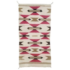 Vintage Eye Dazzler Navajo-Stil Kilim-Teppich mit Native American Style
