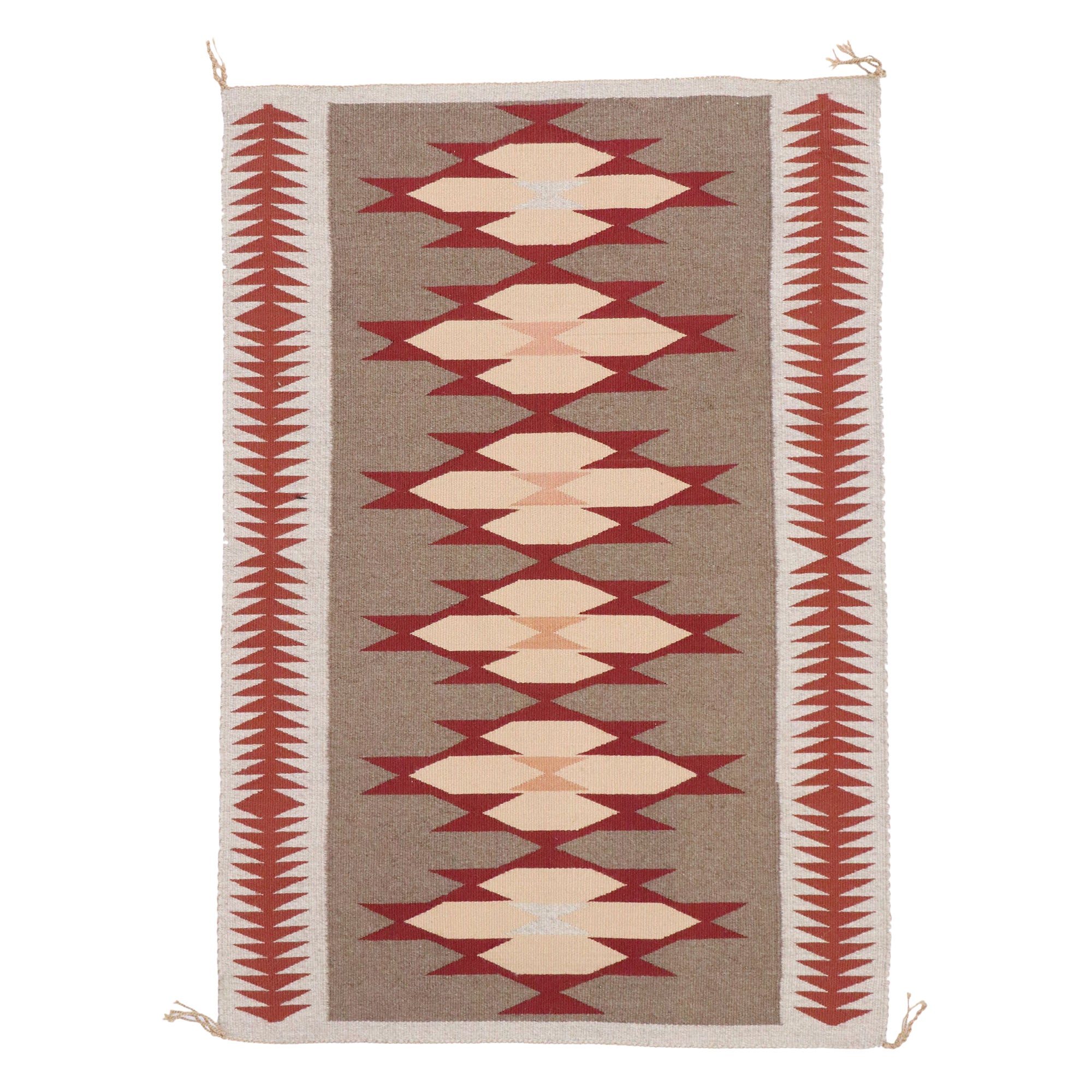 1930er Eye Dazzler-Teppich im Navajo-Stil mit Southwest Modern Style