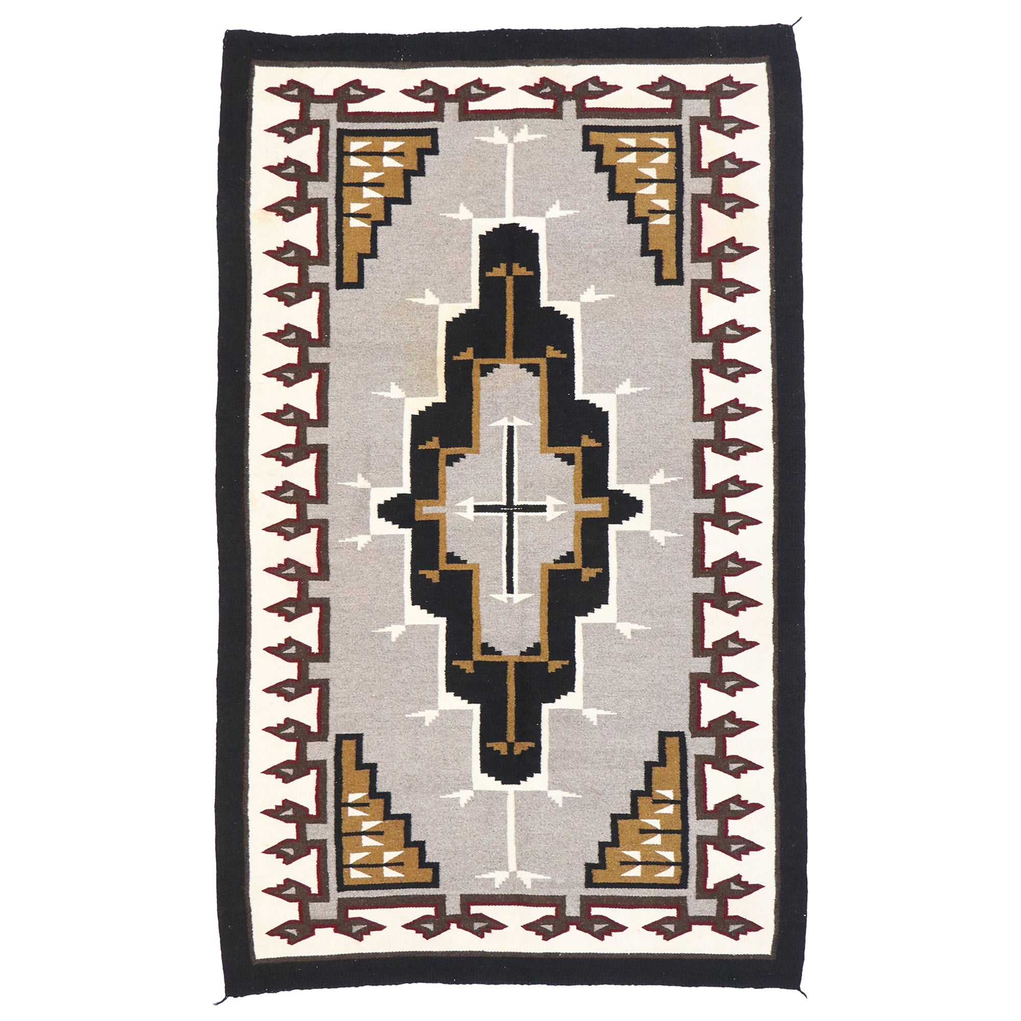 Tapis Klagetoh de style Navajo avec style amérindien des années 1930
