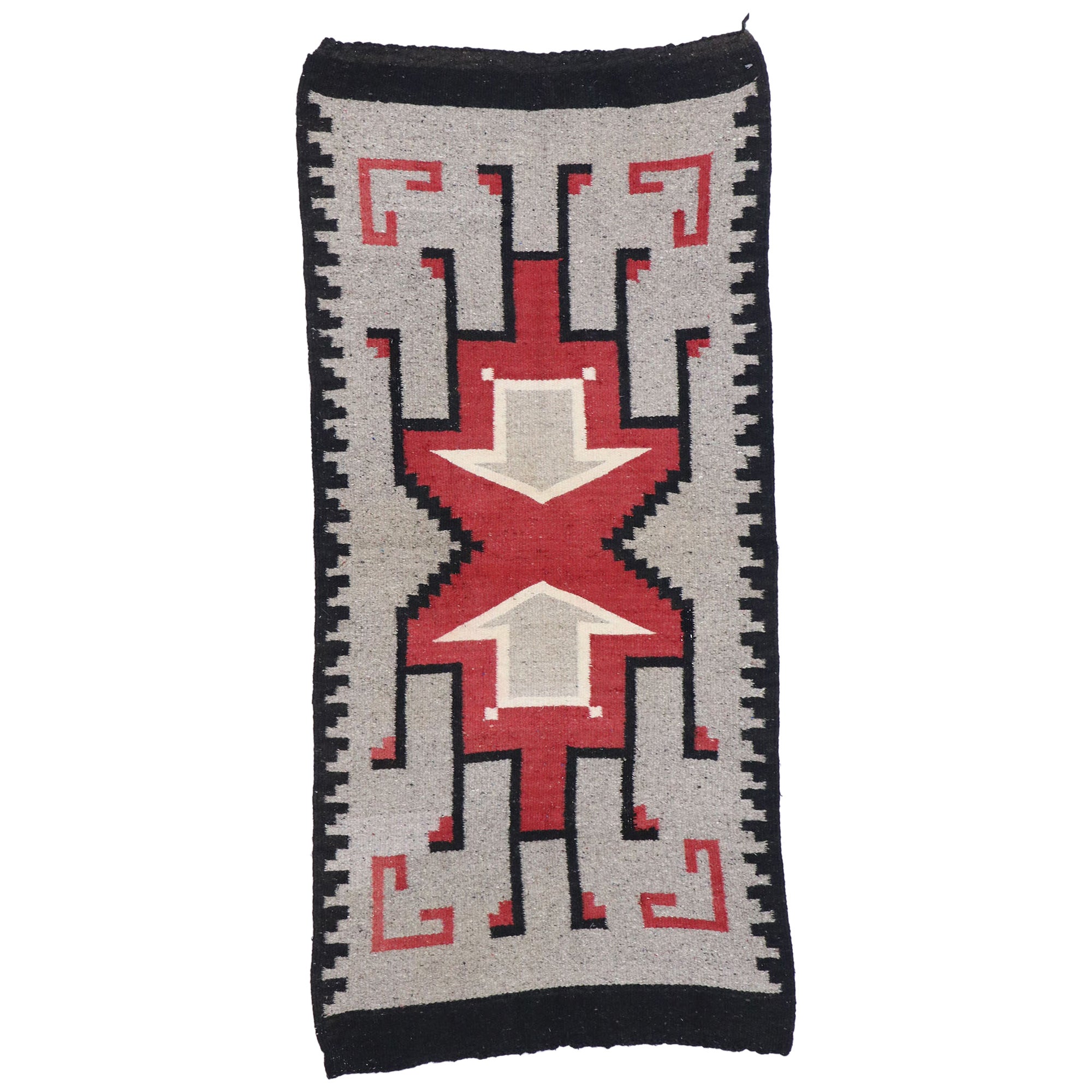 Tapis vintage Klagetoh de style Navajo avec style amérindien, 02'04 X 04'11
