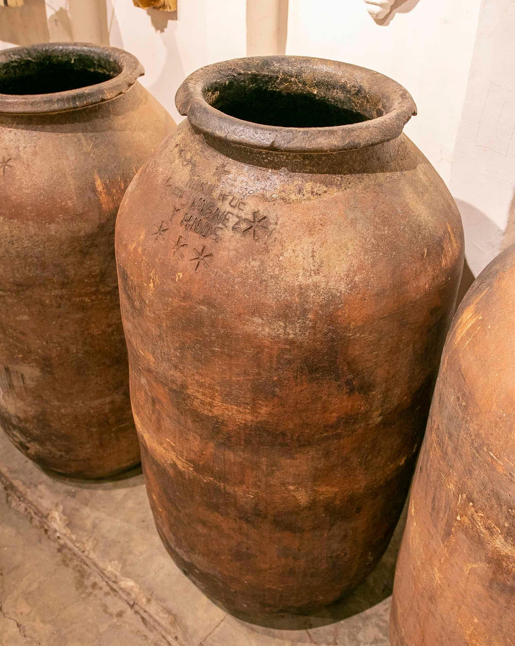 1930er Jahre Spanisch handgefertigte keramische Weinkrug vom Hersteller versiegelt im Angebot 6