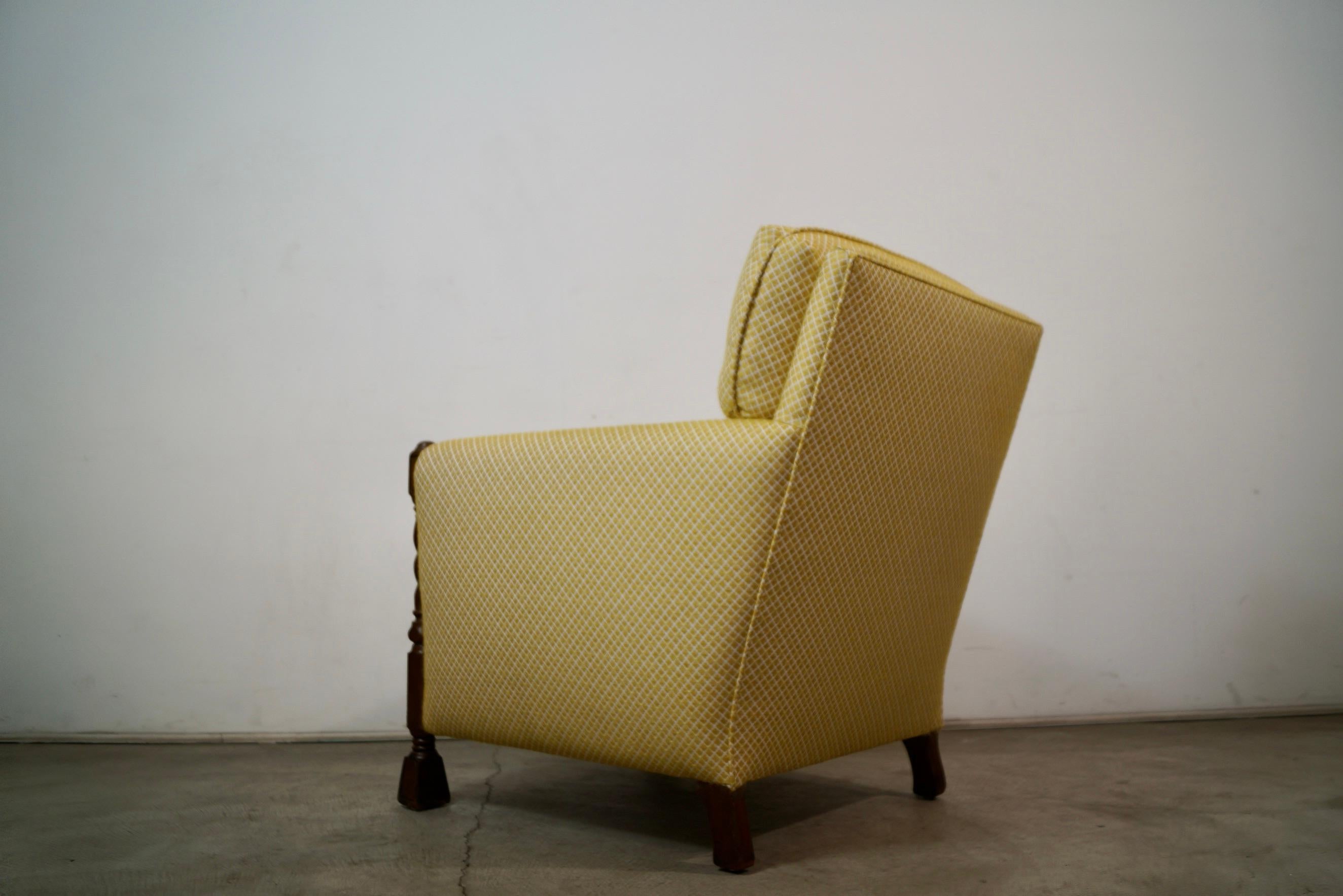 Fauteuil de salon Barley Twist de style néo-espagnol des années 1930 en vente 3