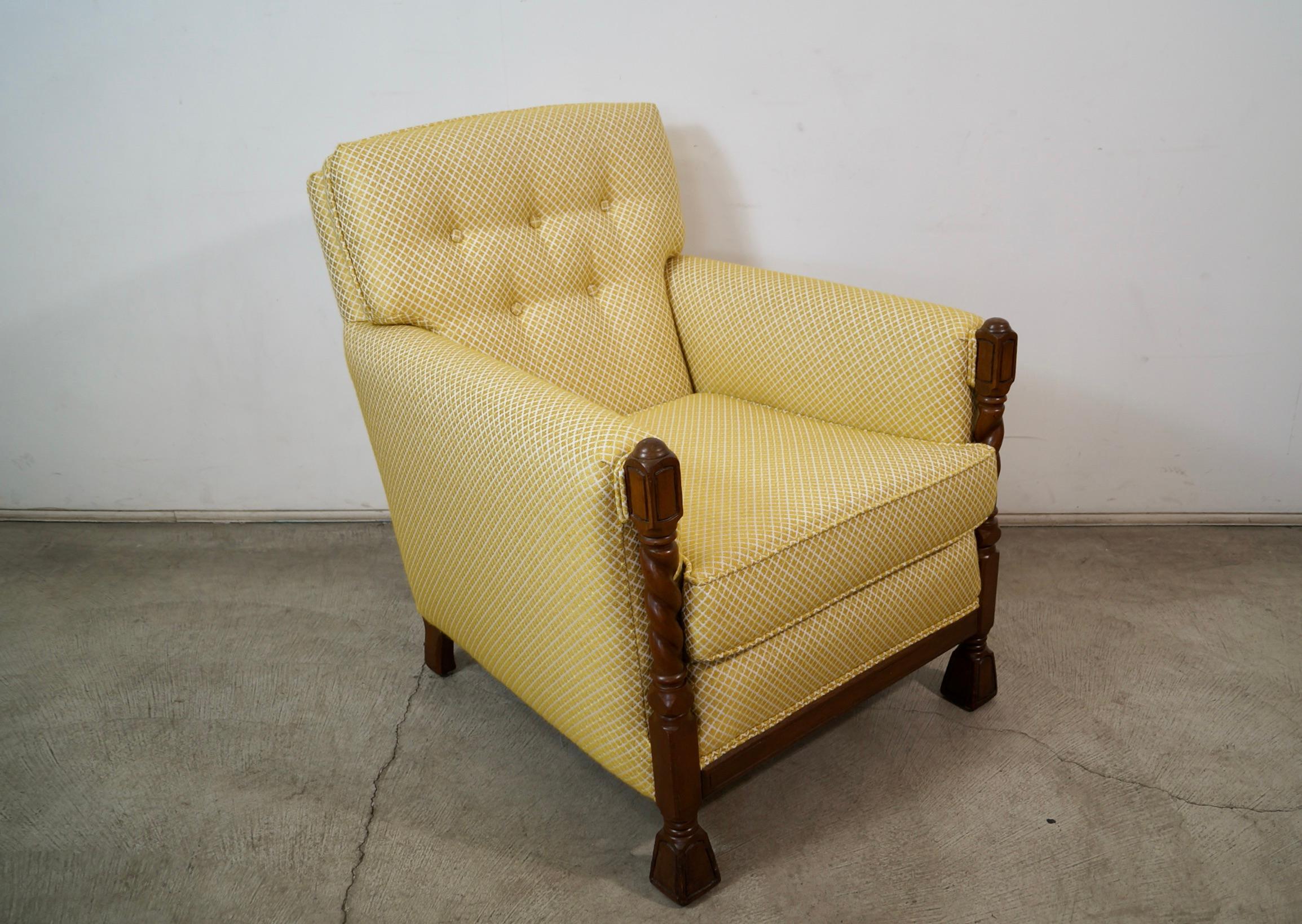 Fauteuil de salon Barley Twist de style néo-espagnol des années 1930 en vente 5