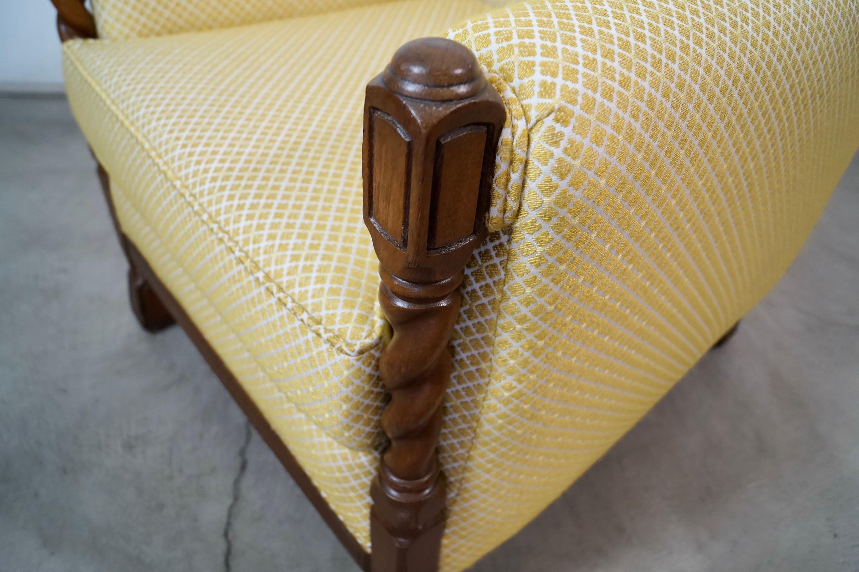 Fauteuil de salon Barley Twist de style néo-espagnol des années 1930 en vente 10