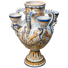 1930s Spanish Triana Glazed Ceramic Vase