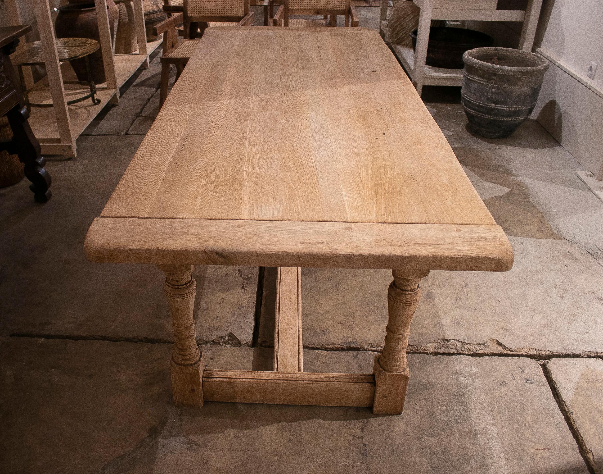 1930s Spanish Washed Wood Dining Table In Good Condition In Marbella, ES
