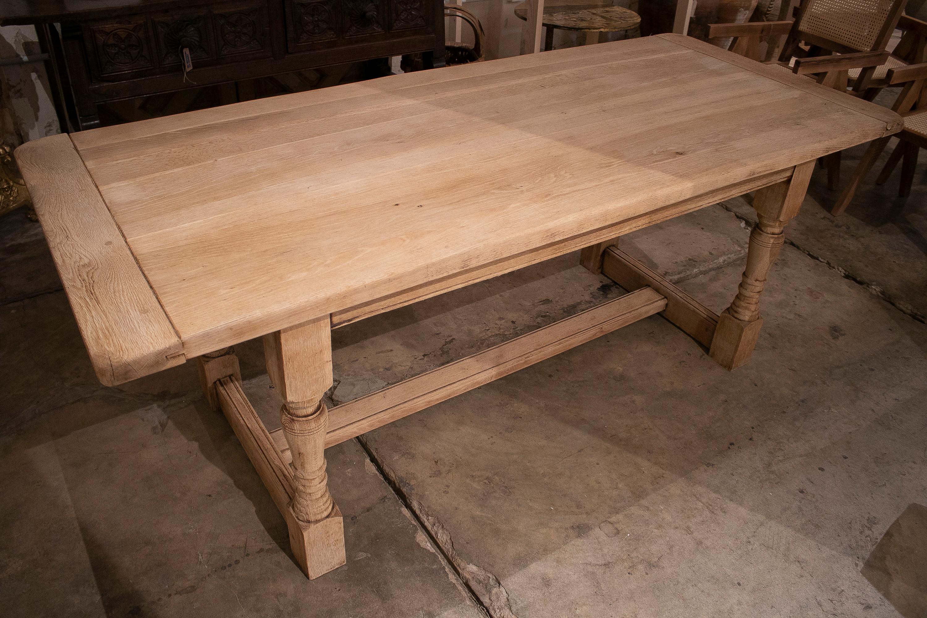 1930s Spanish Washed Wood Dining Table 1