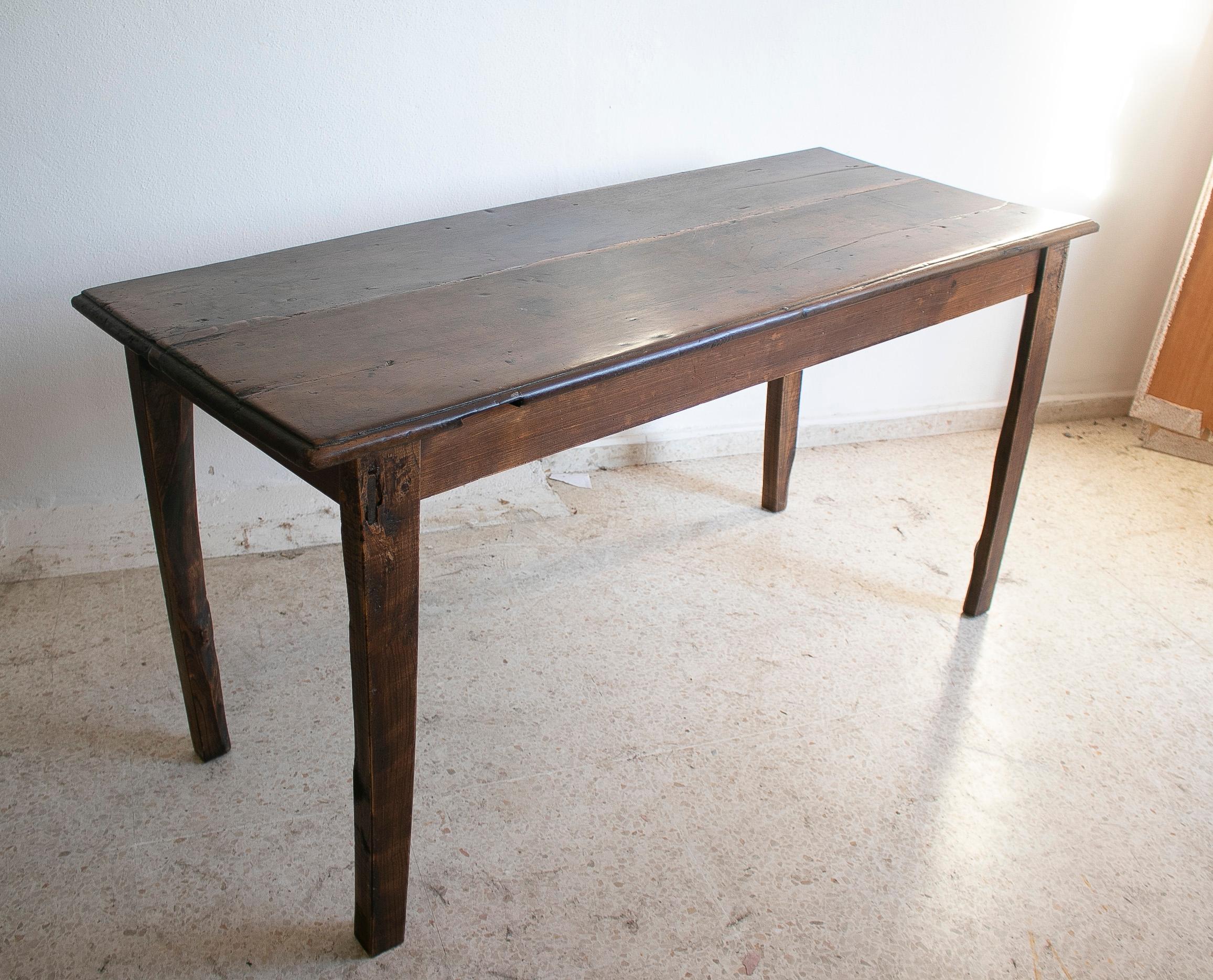 Rustic 1930s Spanish wooden farmhouse table.
