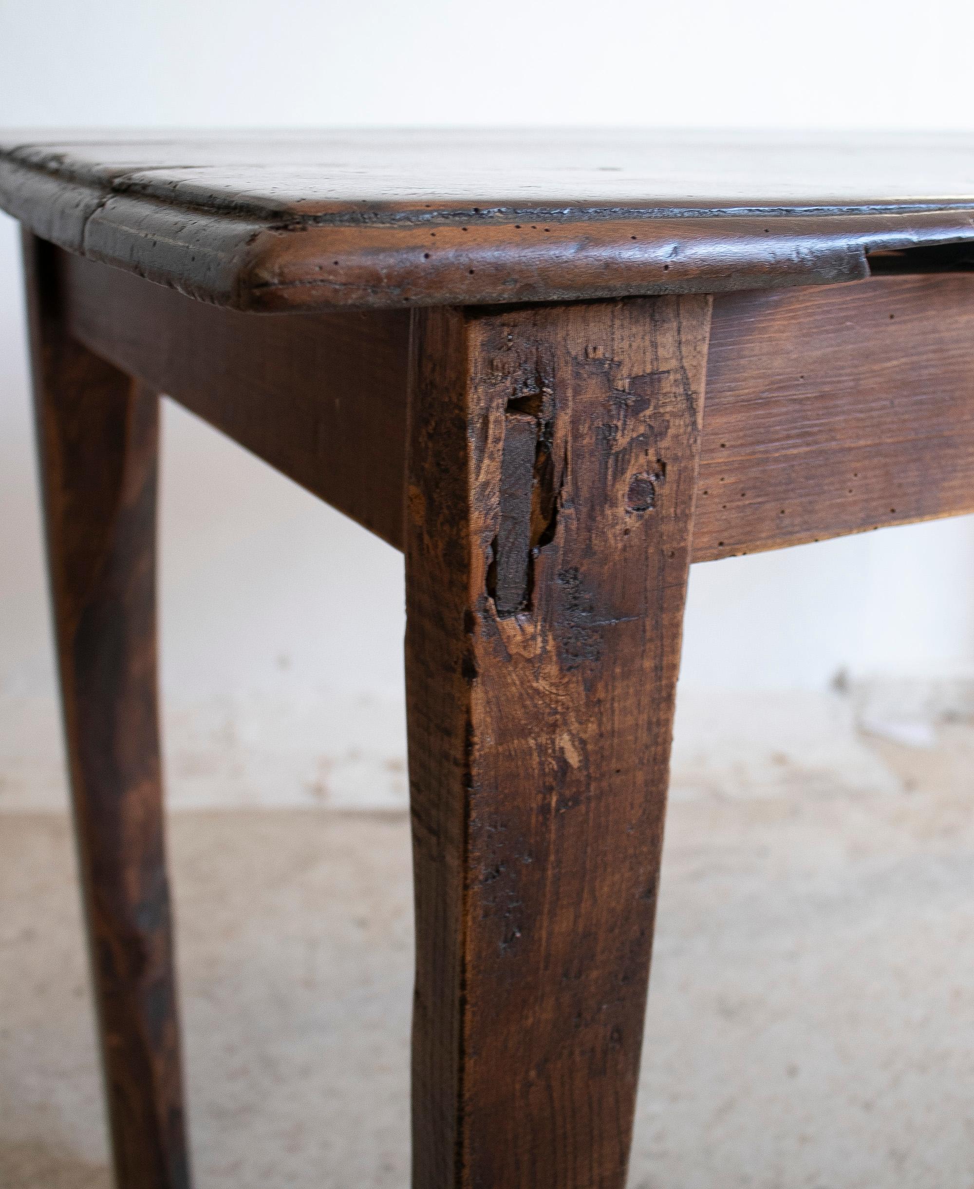 1930s Spanish Wooden Farmhouse Table For Sale 1