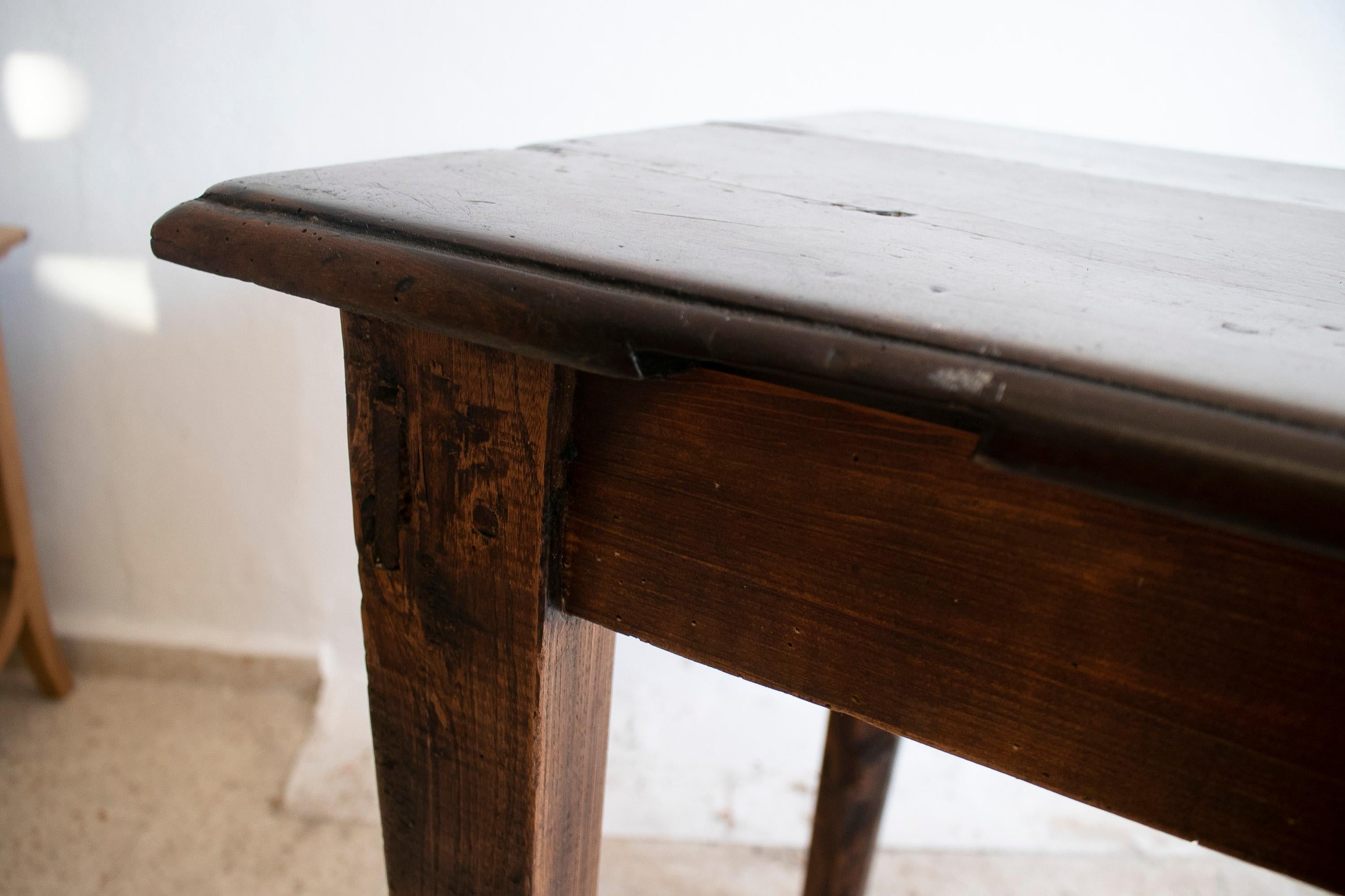 1930s Spanish Wooden Farmhouse Table For Sale 3