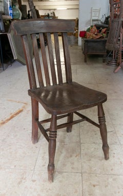 1930s Spanish Wooden Four Chairs Set