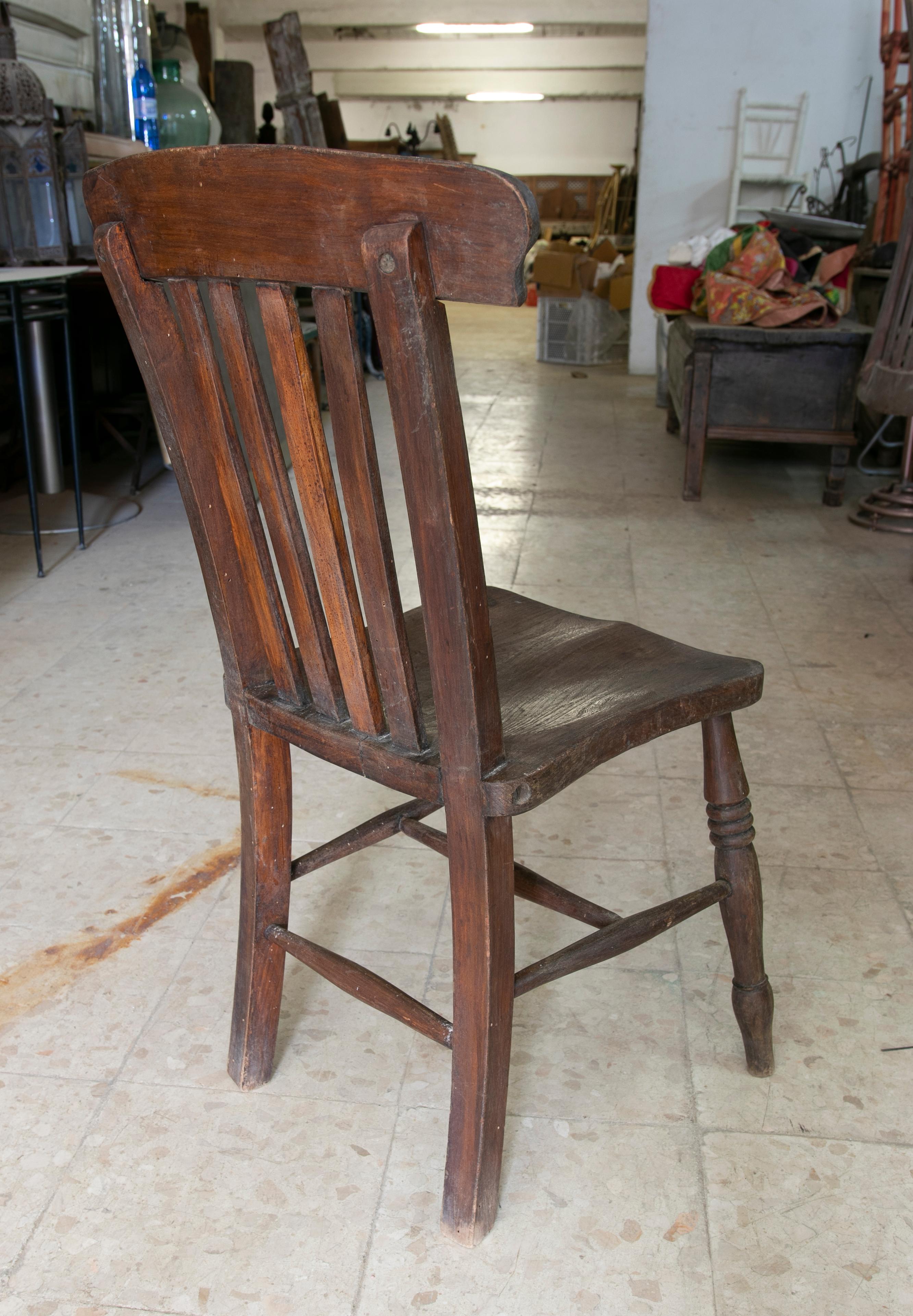 1930s Spanish Wooden Four Chairs Set For Sale 2