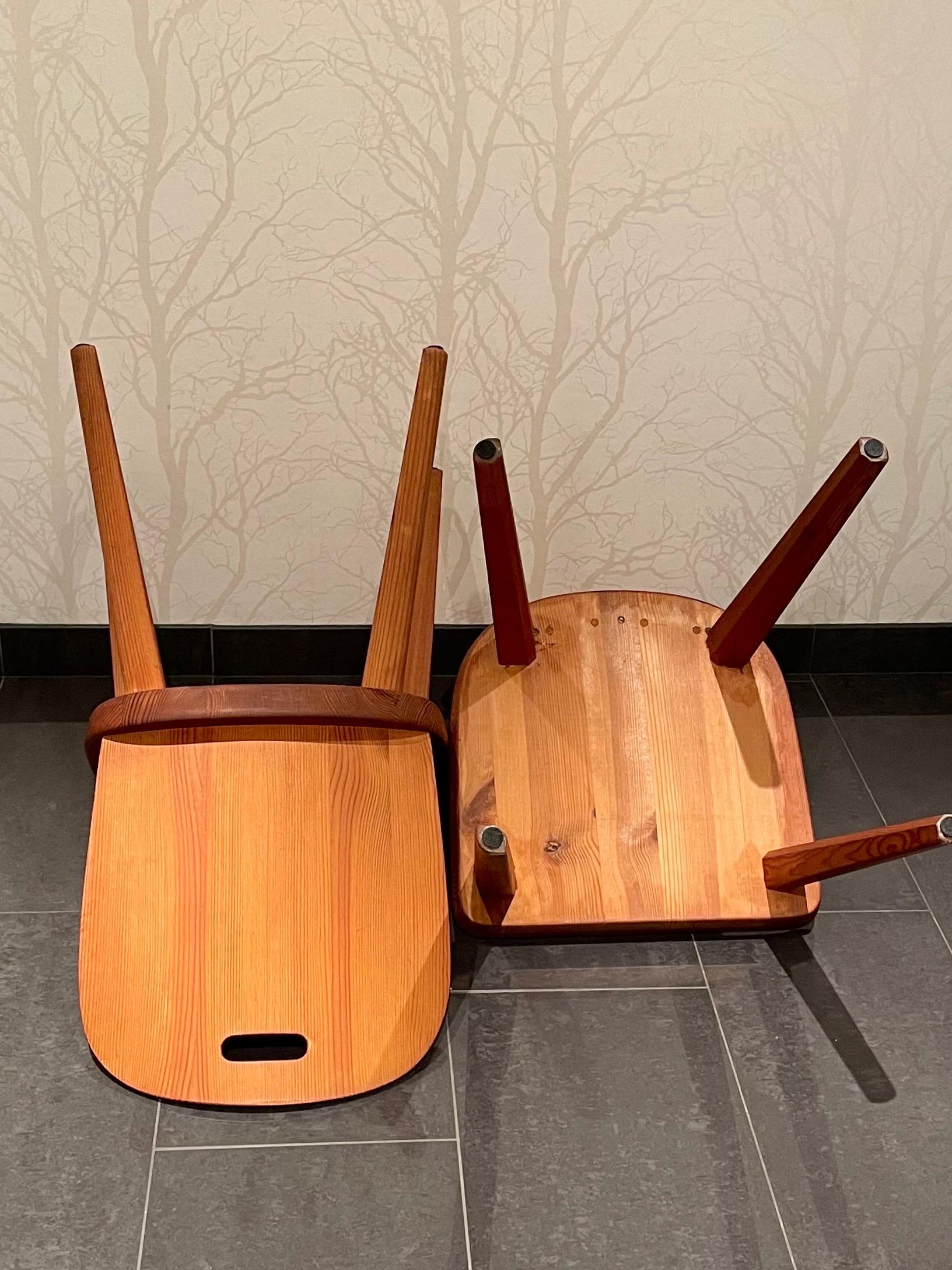 Mid-20th Century 1930s Sport Cabin Solid Pine Chairs in Axel Einar Hjorth Style by Åby Möbler  For Sale
