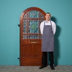 1930s Stained Glass Arched Front Door
