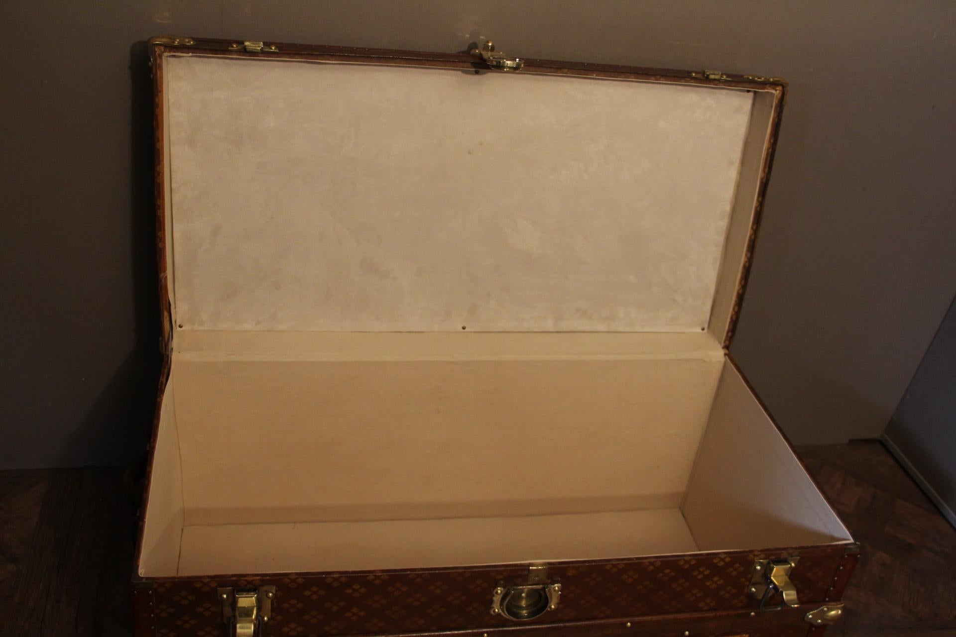 Wood 1930s Steamer Trunk by 
