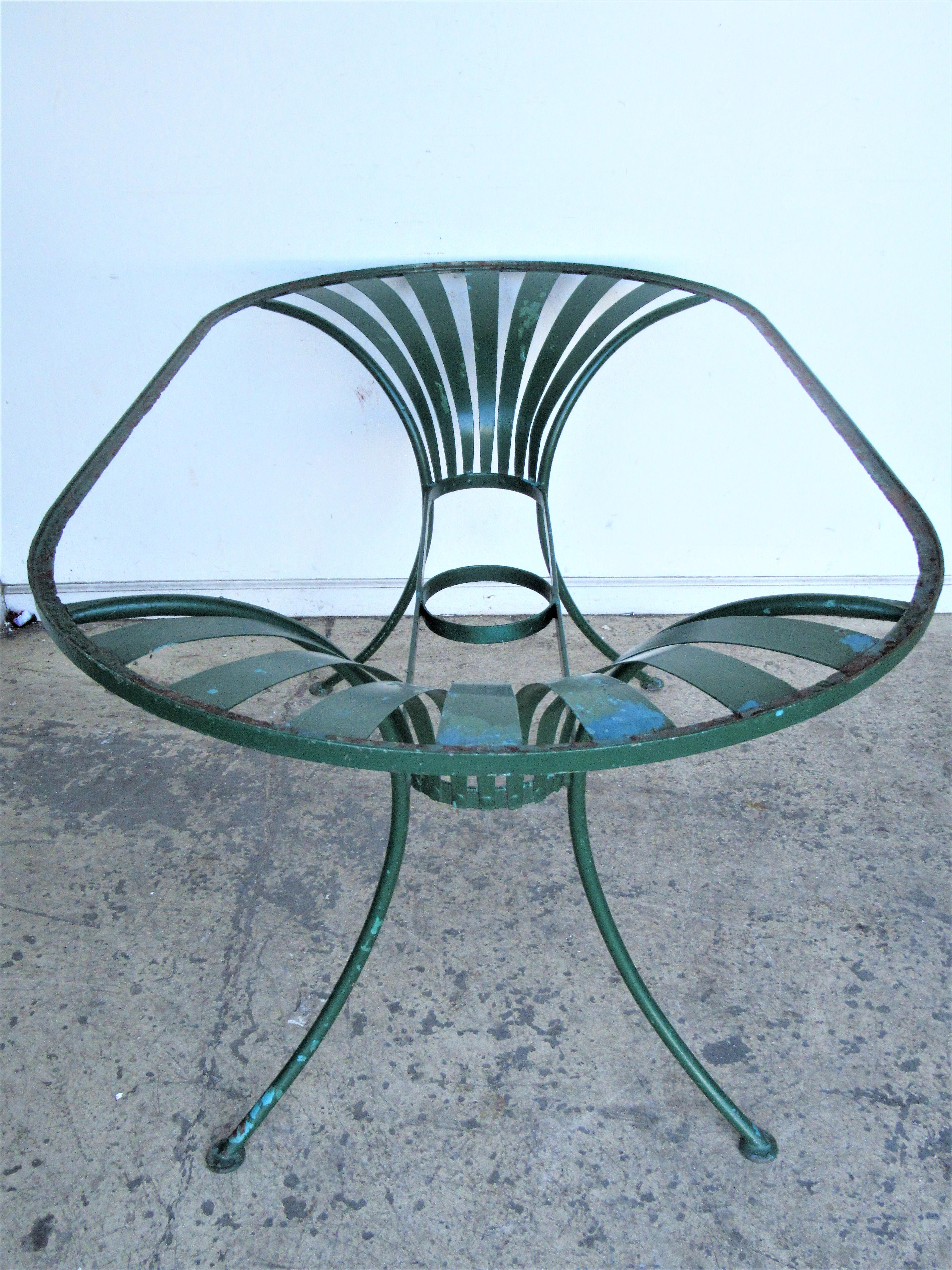  Spring Steel Garden Table and Chairs by Francois Carre 2