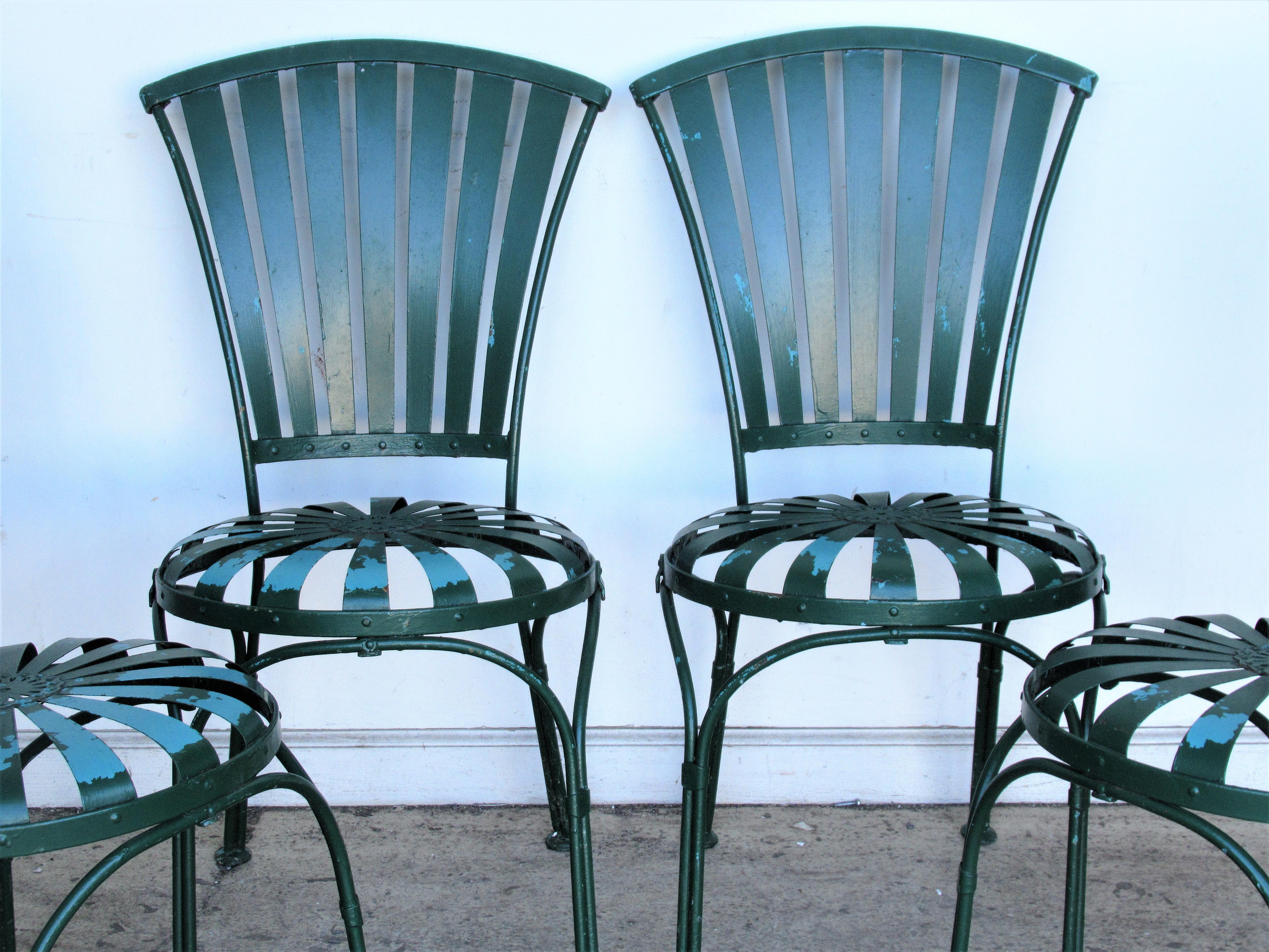  Spring Steel Garden Table and Chairs by Francois Carre 5