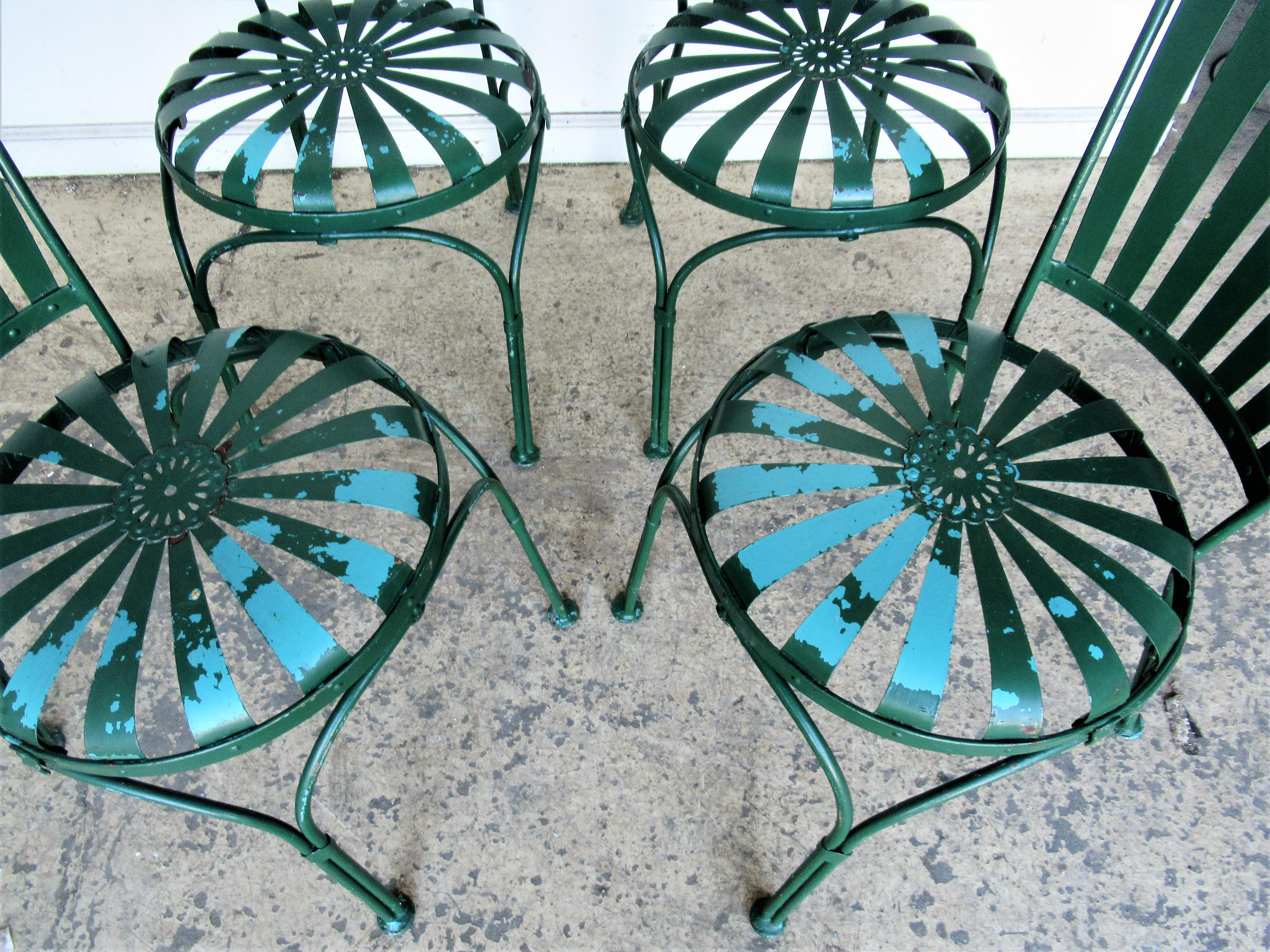Spring Steel Garden Table and Chairs by Francois Carre 6