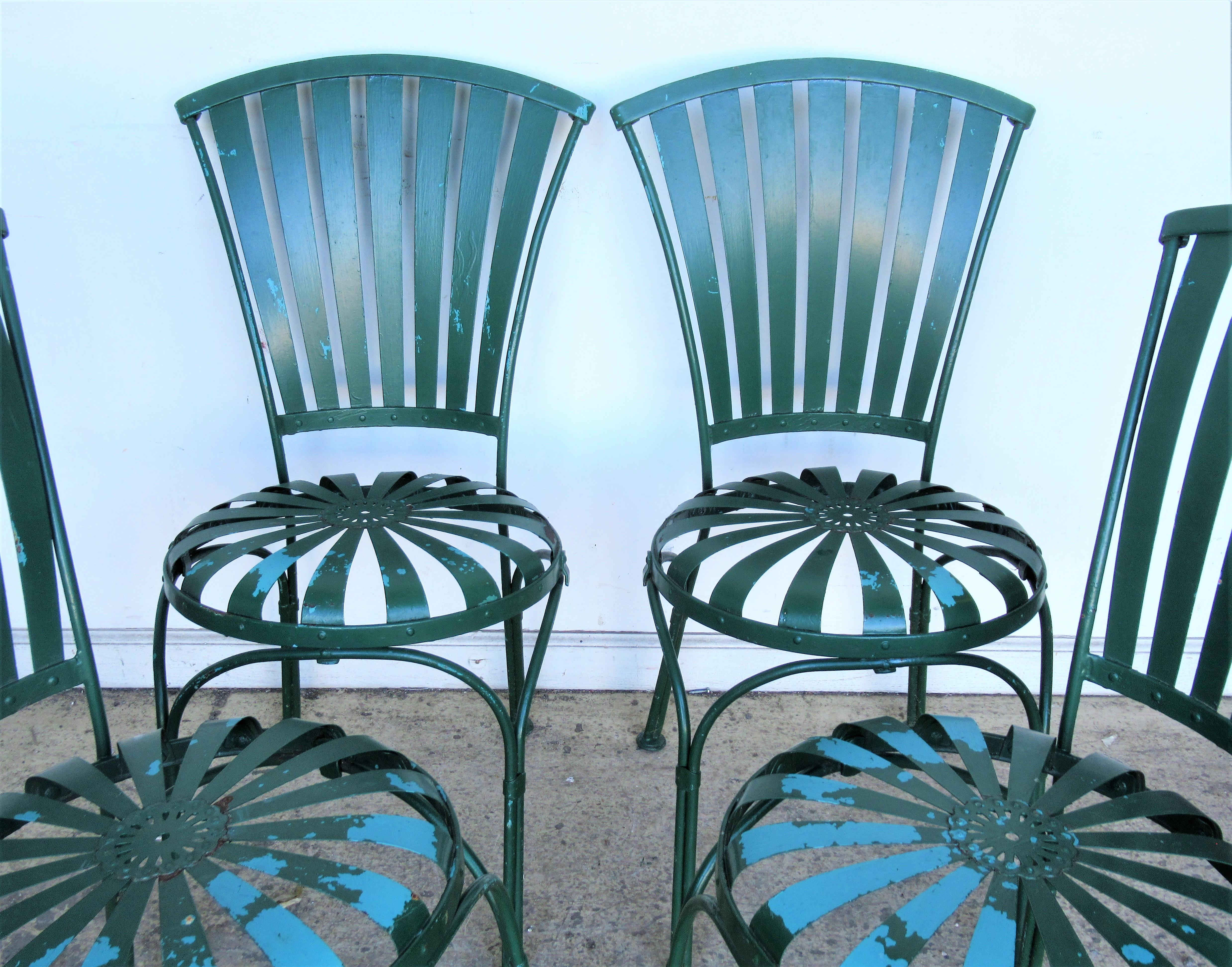  Spring Steel Garden Table and Chairs by Francois Carre 7