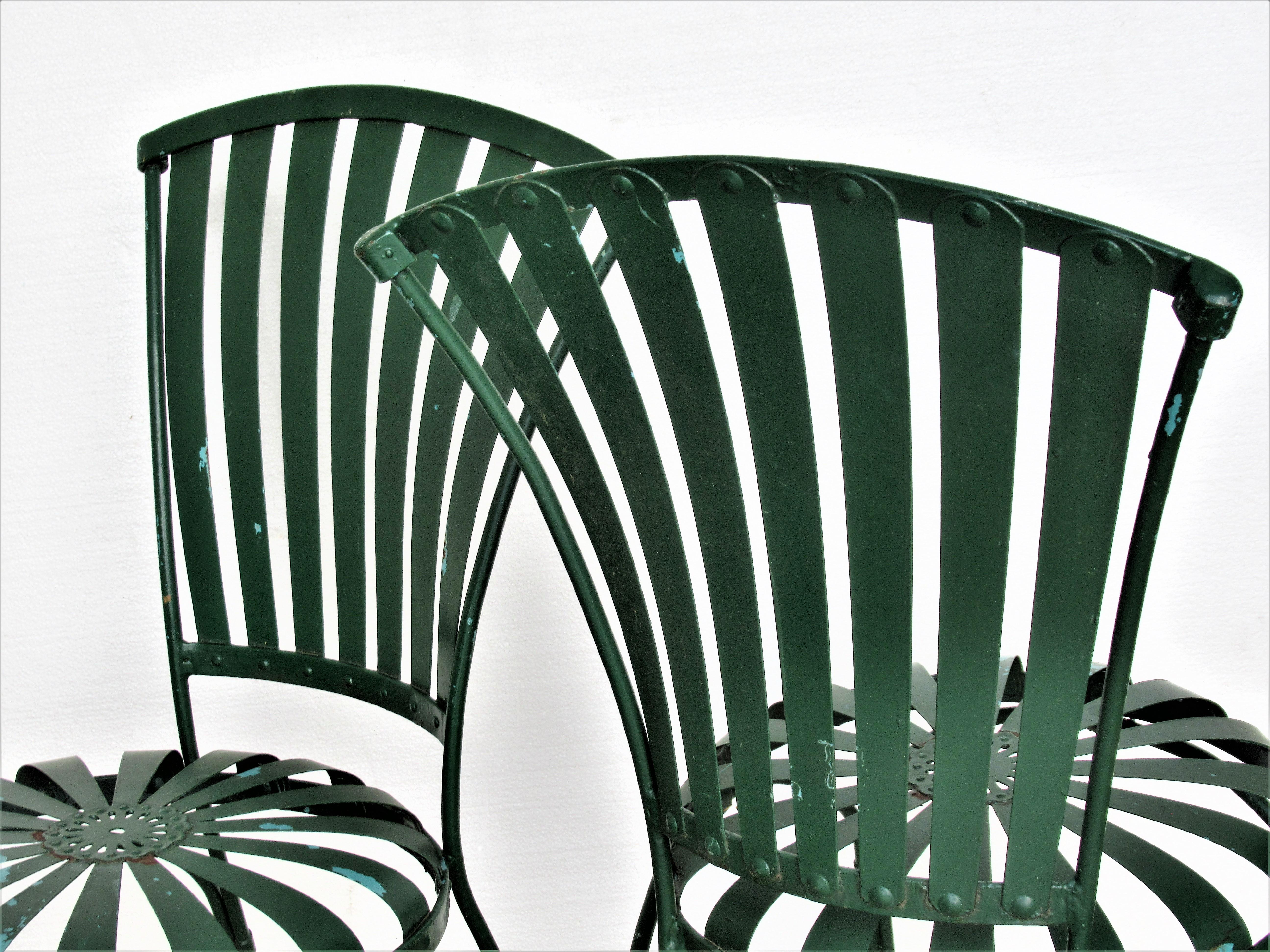  Spring Steel Garden Table and Chairs by Francois Carre 8