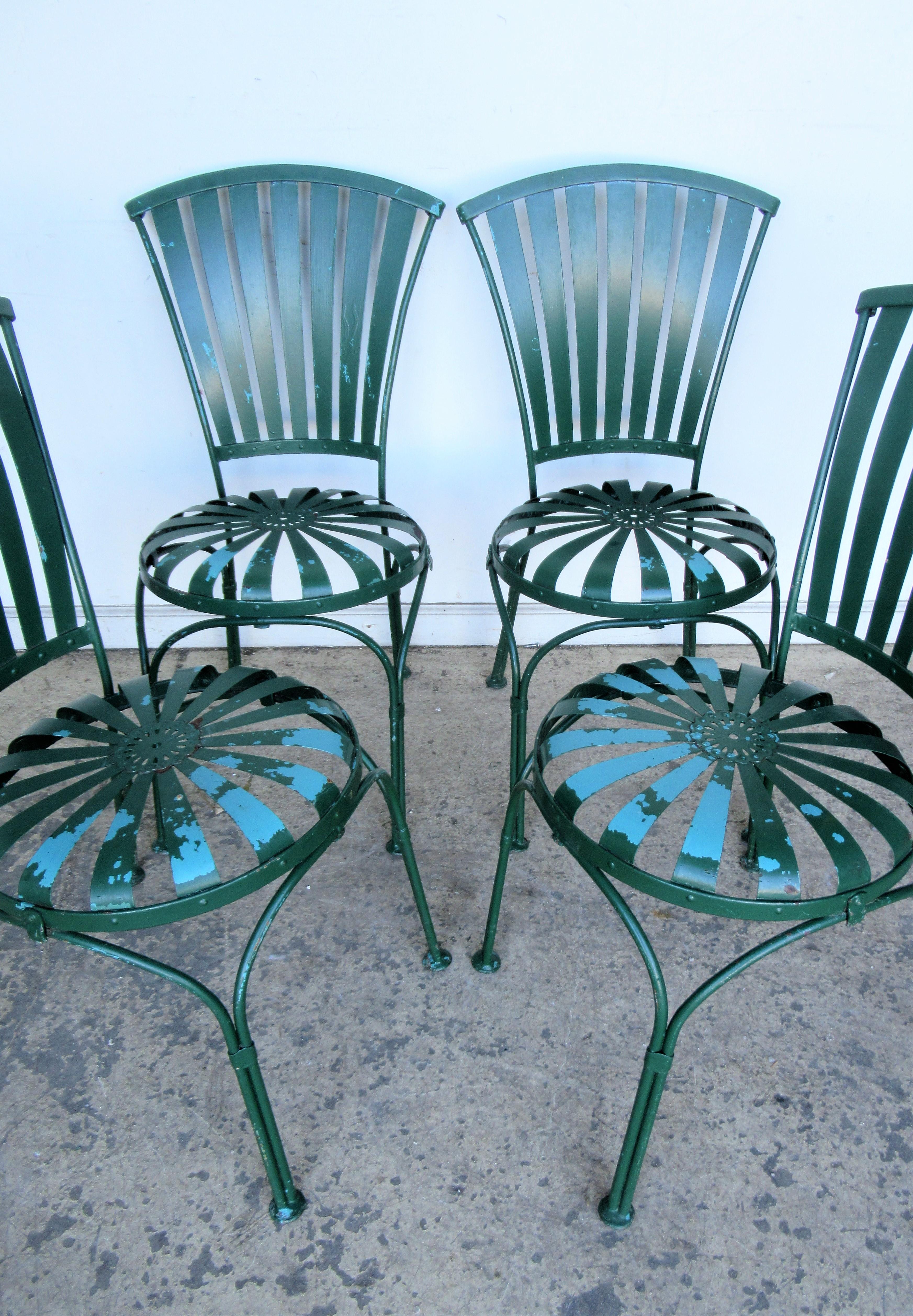  Spring Steel Garden Table and Chairs by Francois Carre 11