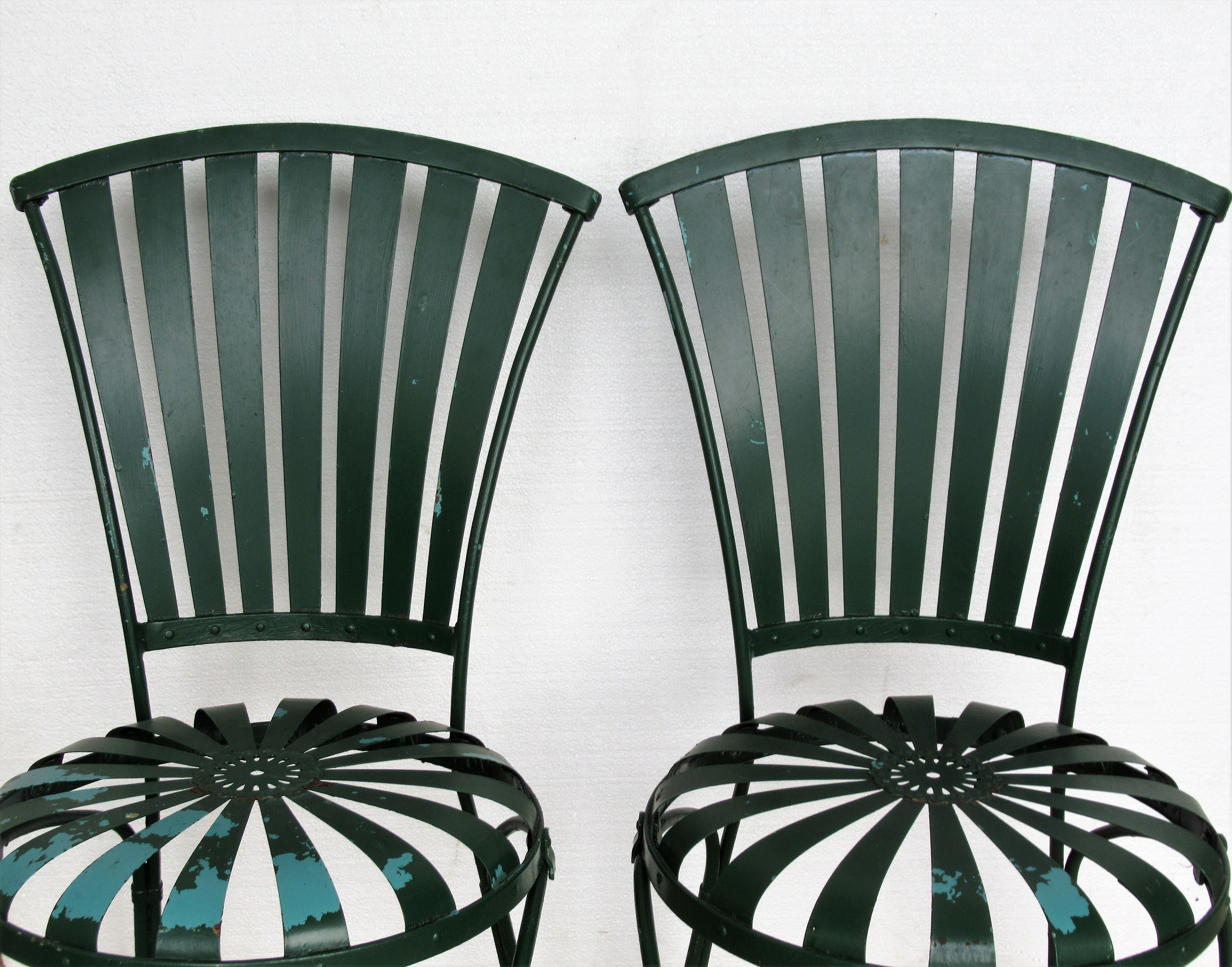  Spring Steel Garden Table and Chairs by Francois Carre 10