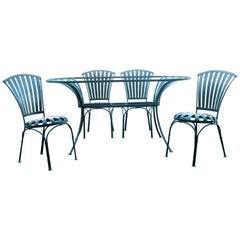 Spring Steel Garden Table and Chairs by Francois Carre