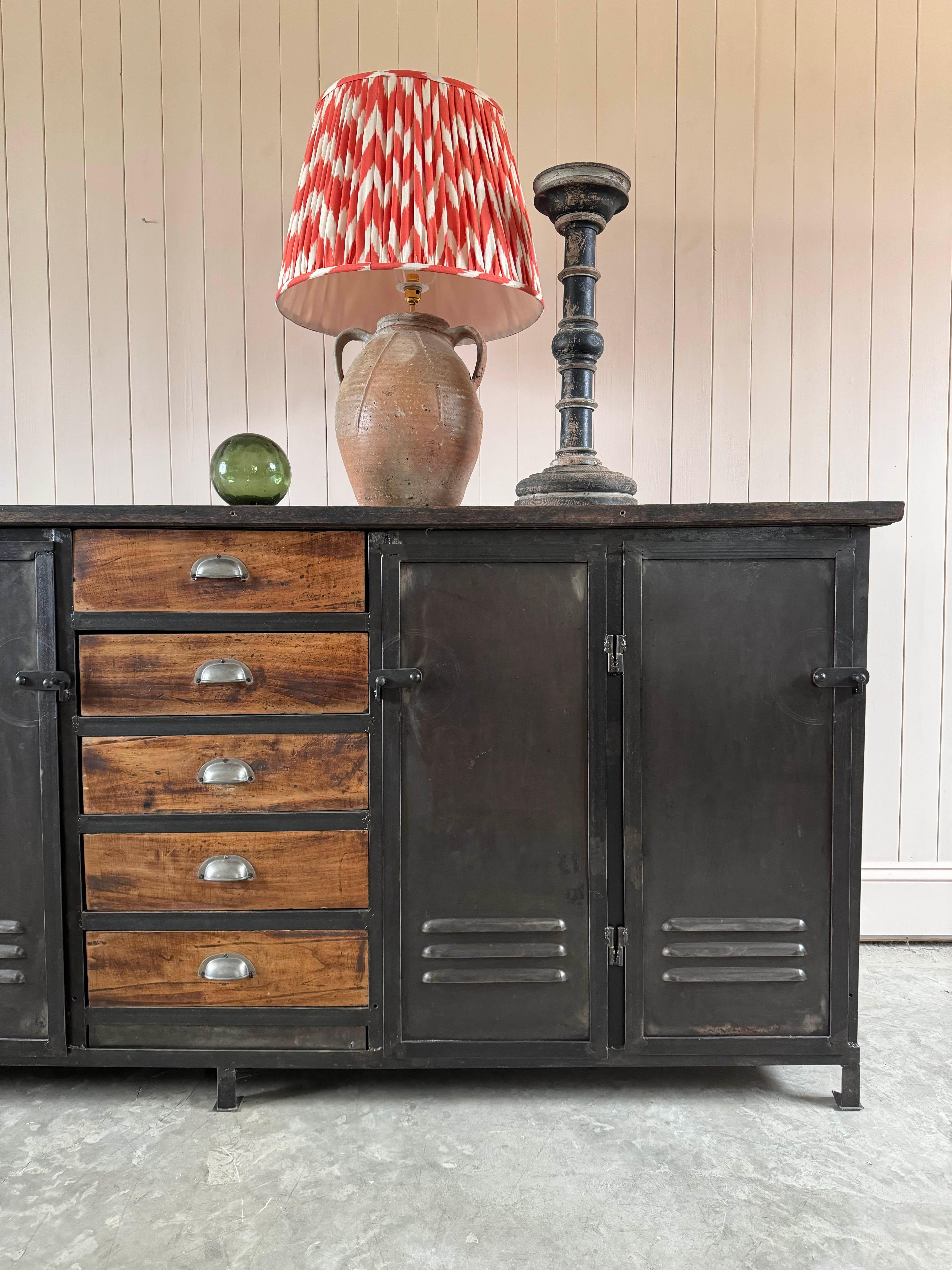 1930's Steel Industrial Sideboard In Good Condition In Cirencester, GB