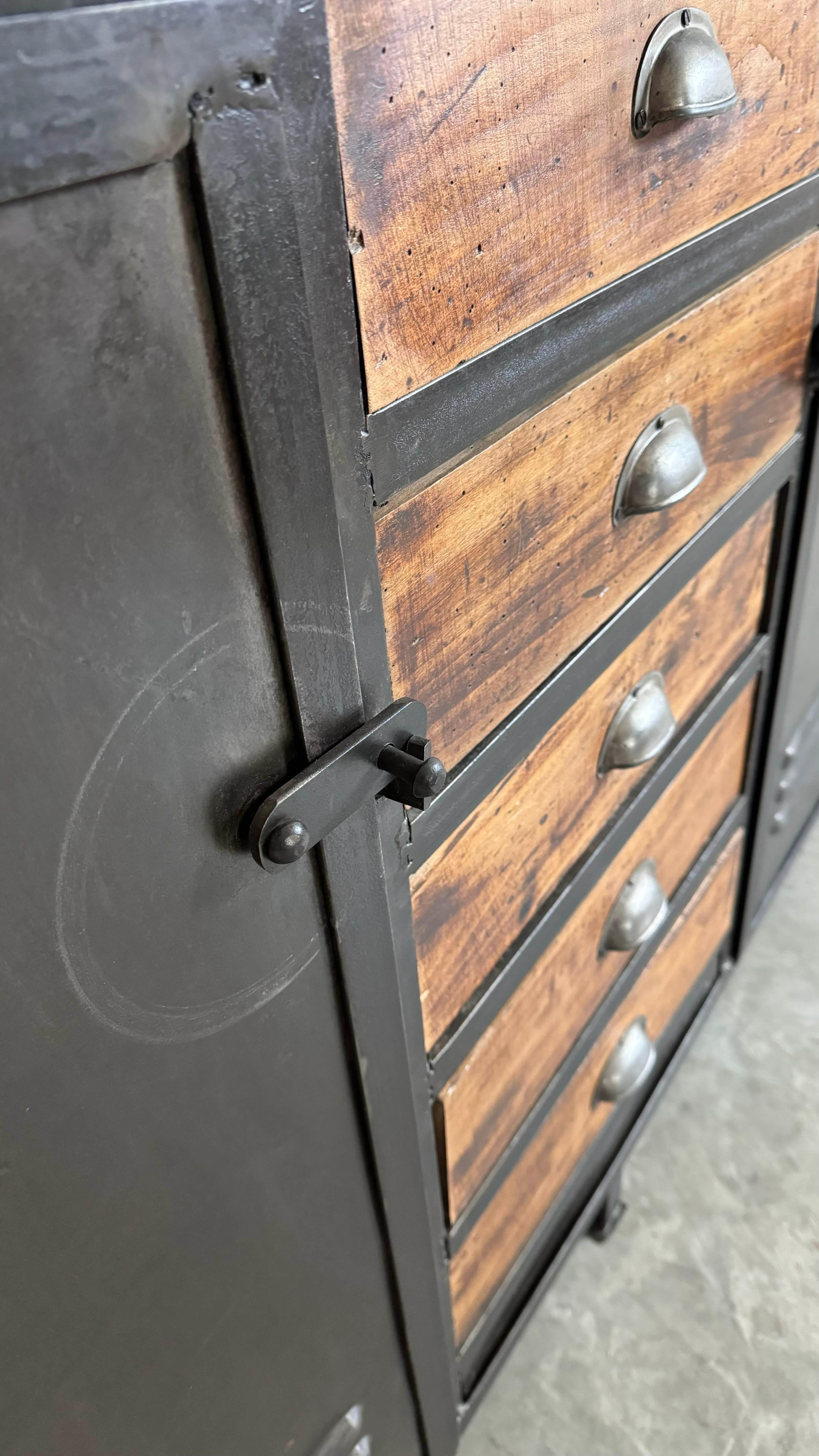 20th Century 1930's Steel Industrial Sideboard