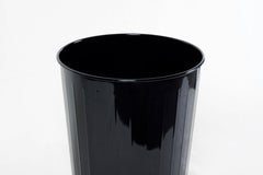 1930s Steel Waste Basket Refinished in Black