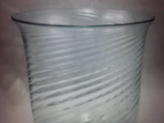 1930's Steuben Art Glass Blue Swirl Vase