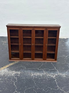 1930s Stickley Brothers Bookcase 4 Doors Glass Cabinet