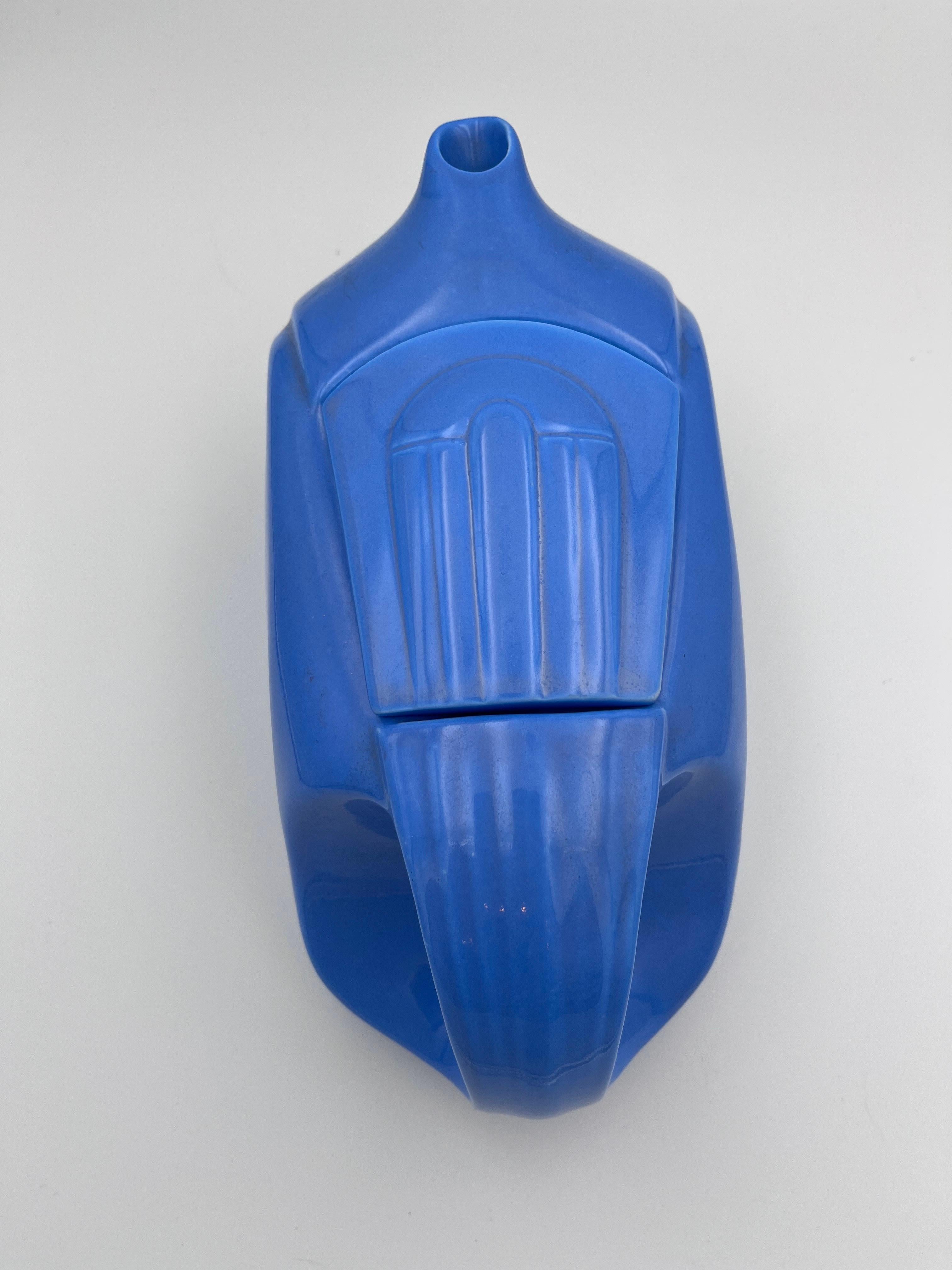 1930 Streamline Delphinium Azul / Jarra Tetera Hall China para Westinghouse en venta 3