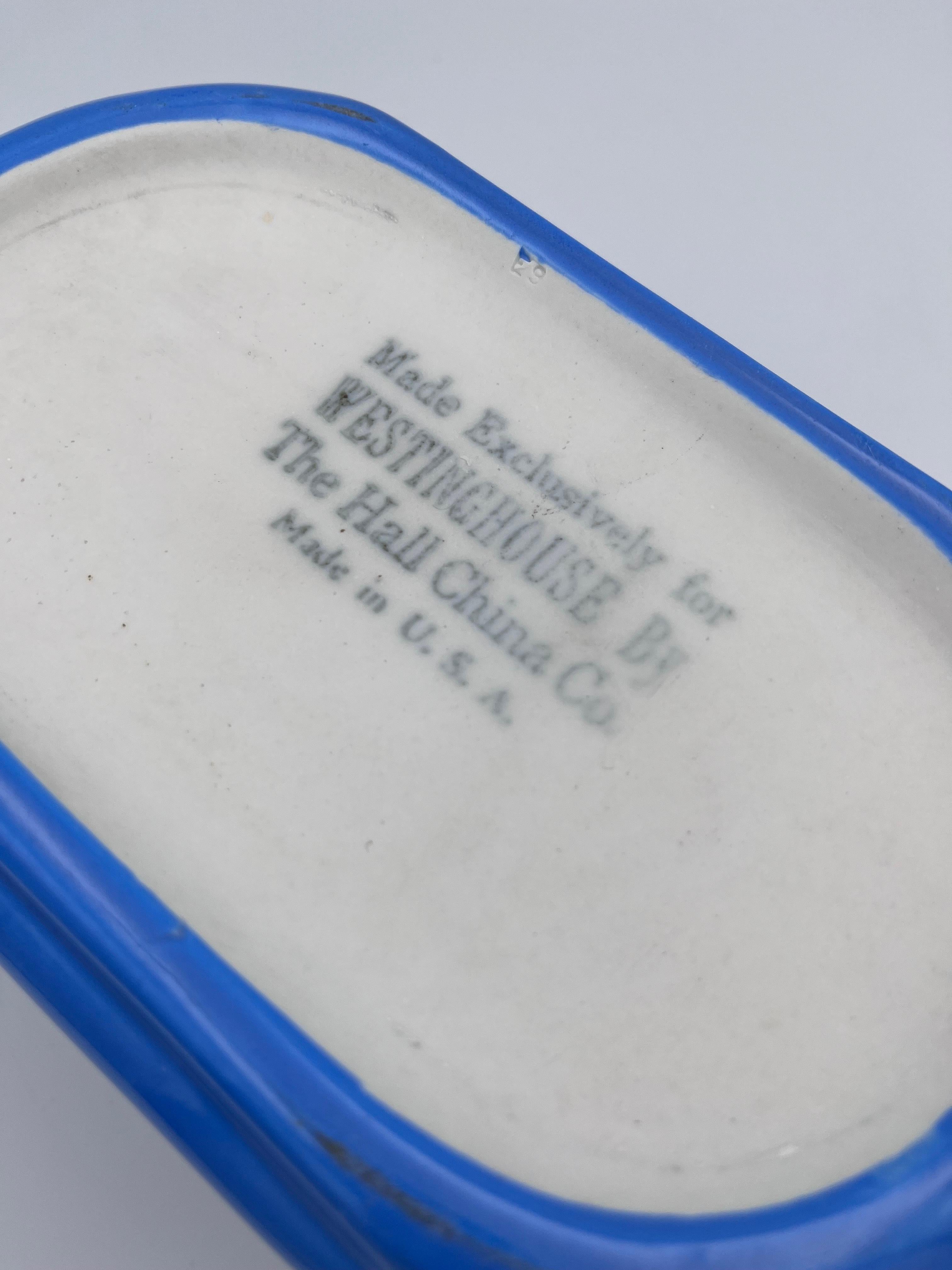1930 Streamline Delphinium Azul / Jarra Tetera Hall China para Westinghouse en venta 6