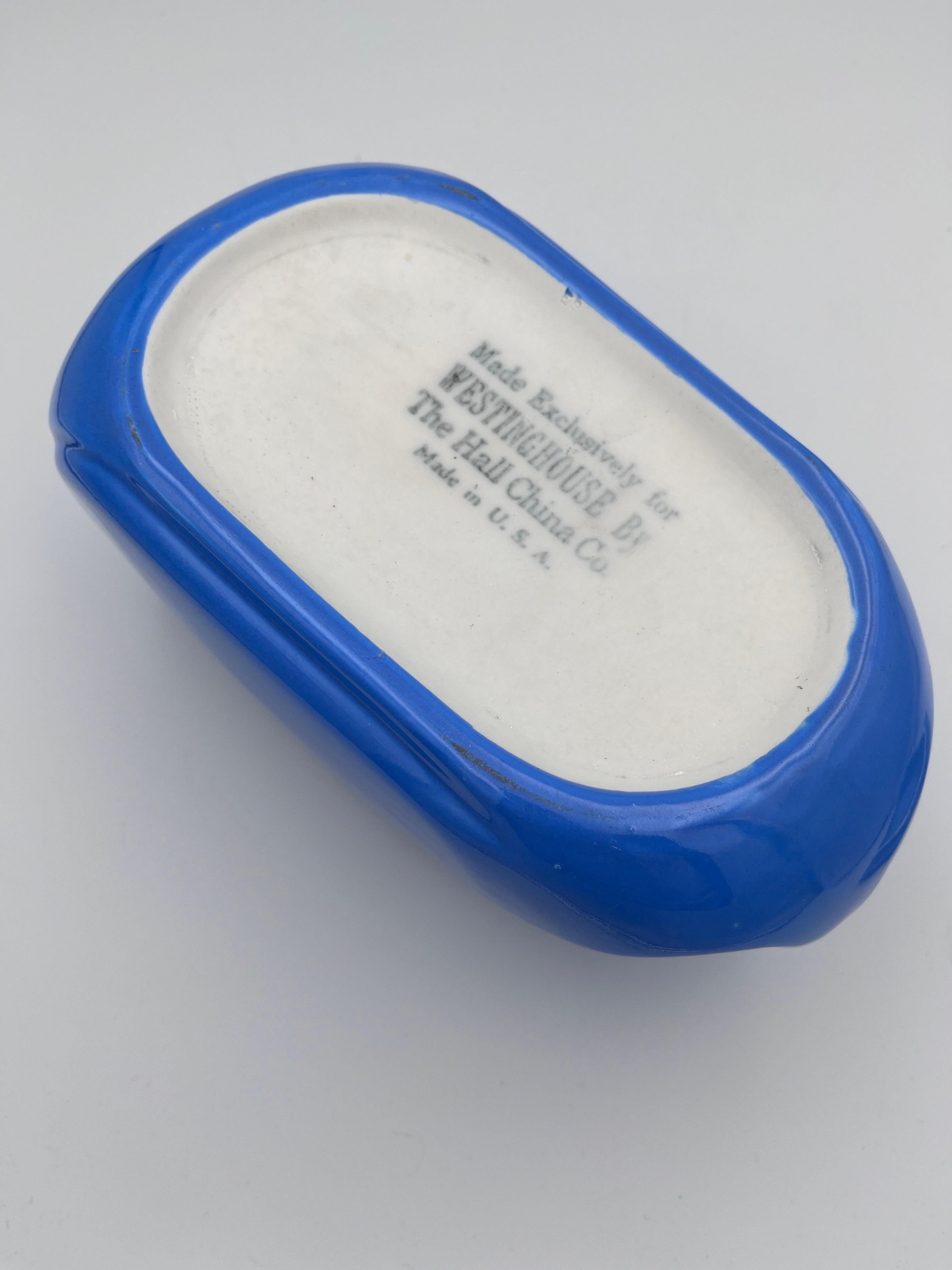 1930 Streamline Delphinium Azul / Jarra Tetera Hall China para Westinghouse en venta 7