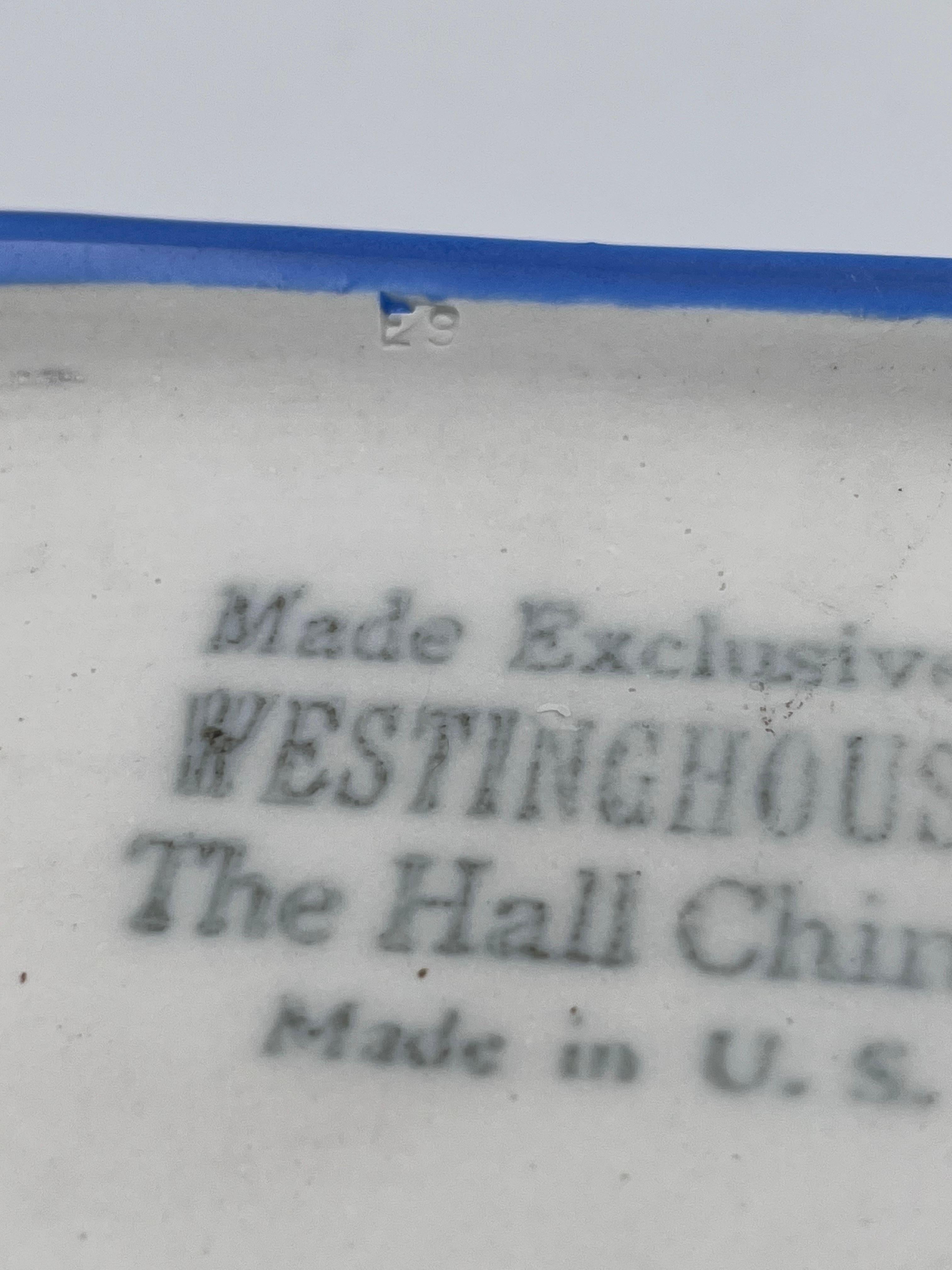 1930 Streamline Delphinium Azul / Jarra Tetera Hall China para Westinghouse en venta 8