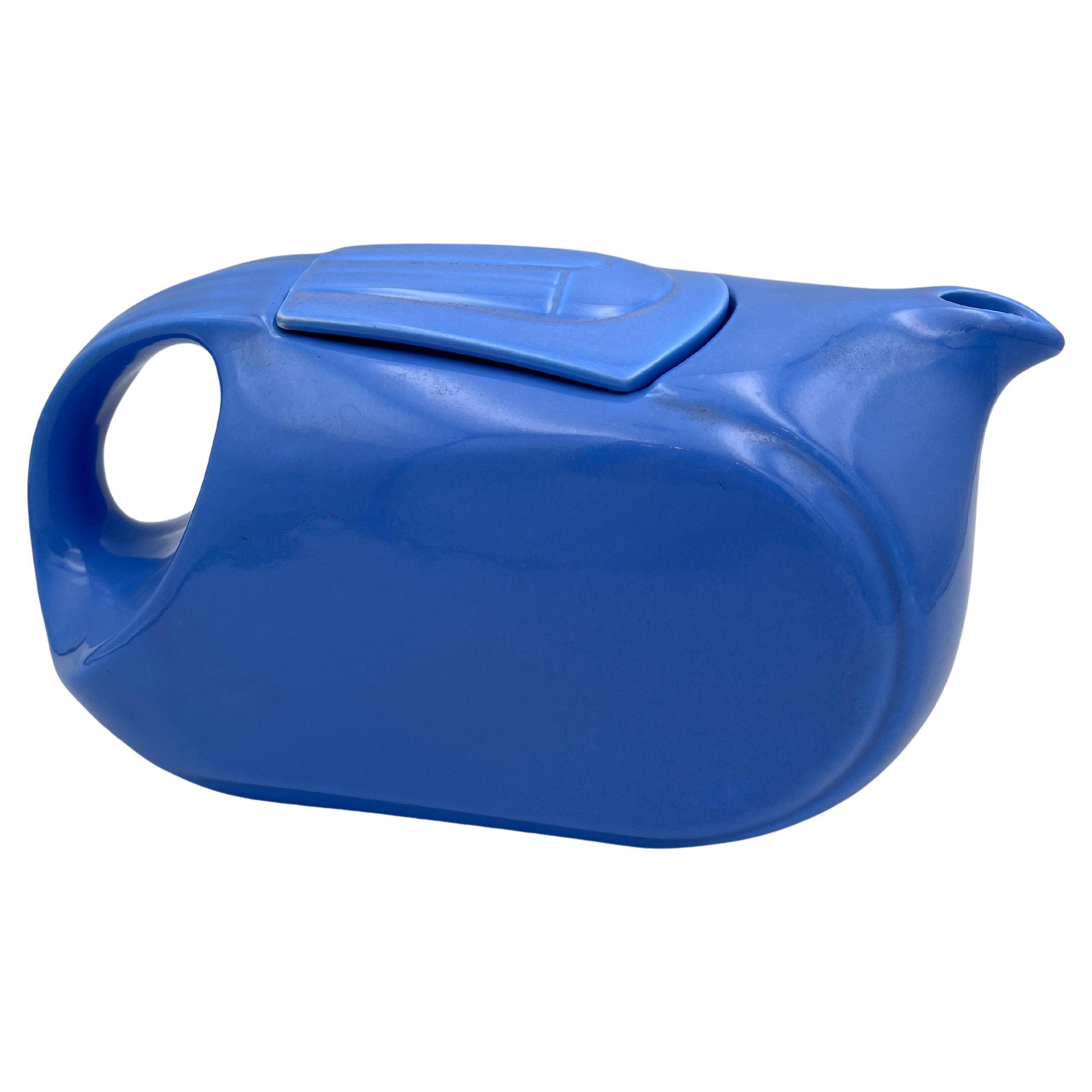 1930's Streamline Delphinium Blue / Pitcher Tea Pot Hall China for Westinghouse