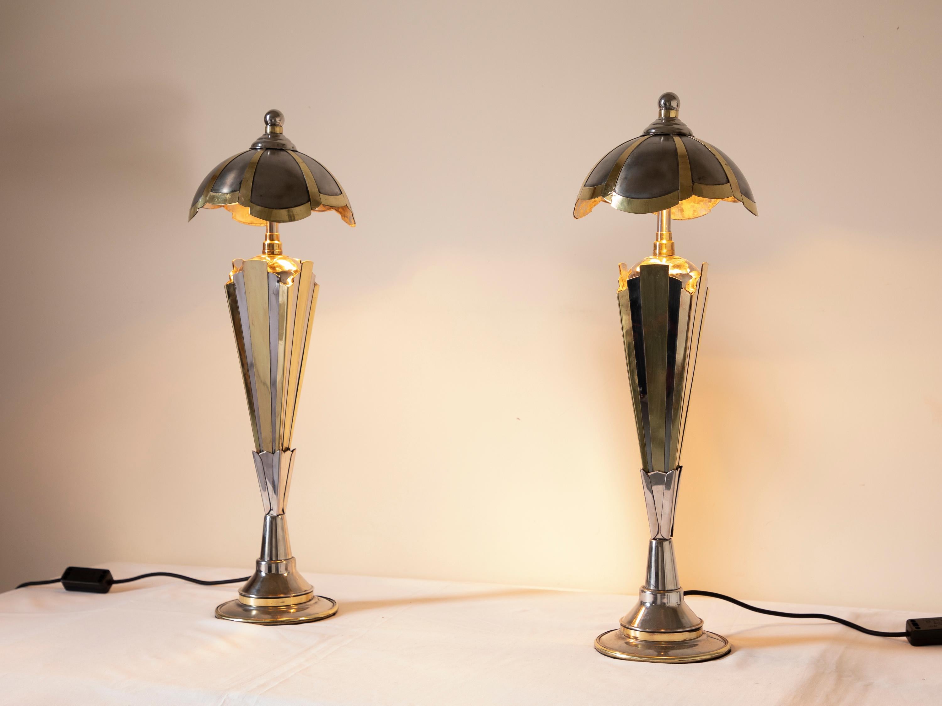 Lámparas de cúpula estilo años 30 Estilo Art Déco clásico de Sam Rush en venta 2