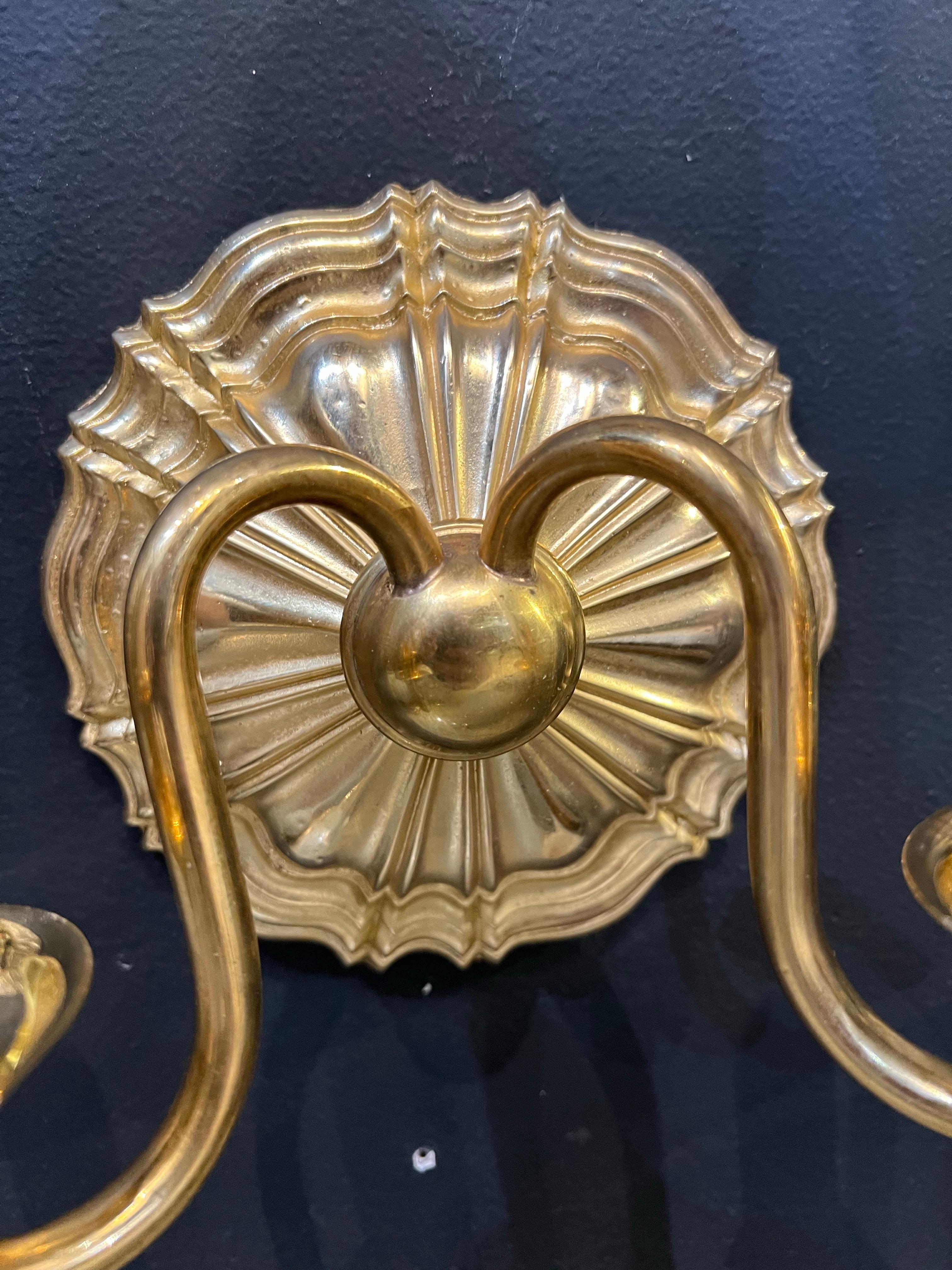 Lámparas de bronce Caldwell Sunburst de 1930 en Bueno estado para la venta en New York, NY