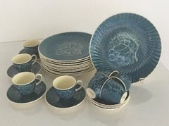 1930er Susie Cooper Modernes Frühstücks-Set mit Traubenblättern und Traubenmuster, England