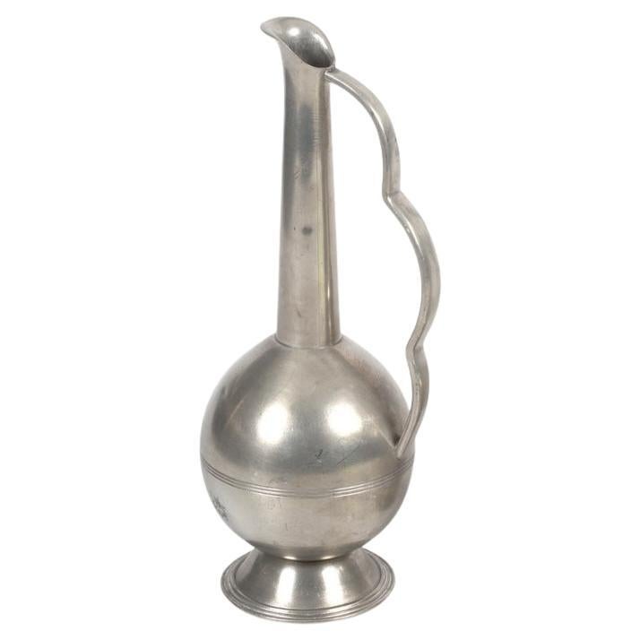 1930s Swedish Art Deco Pewter Jug by GAB For Sale