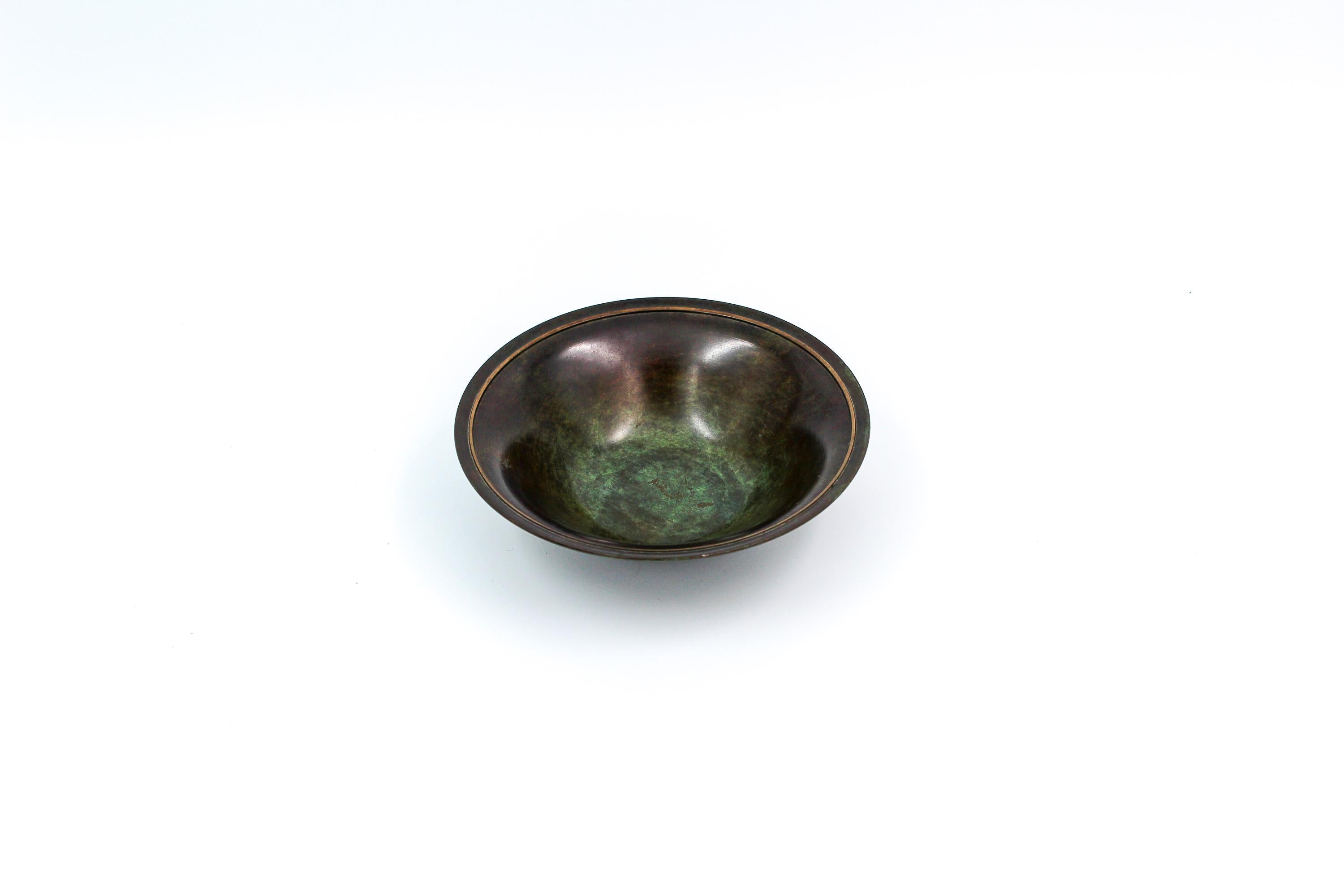 Mid-20th Century 1930s Swedish Bronze Bowl by GAB For Sale