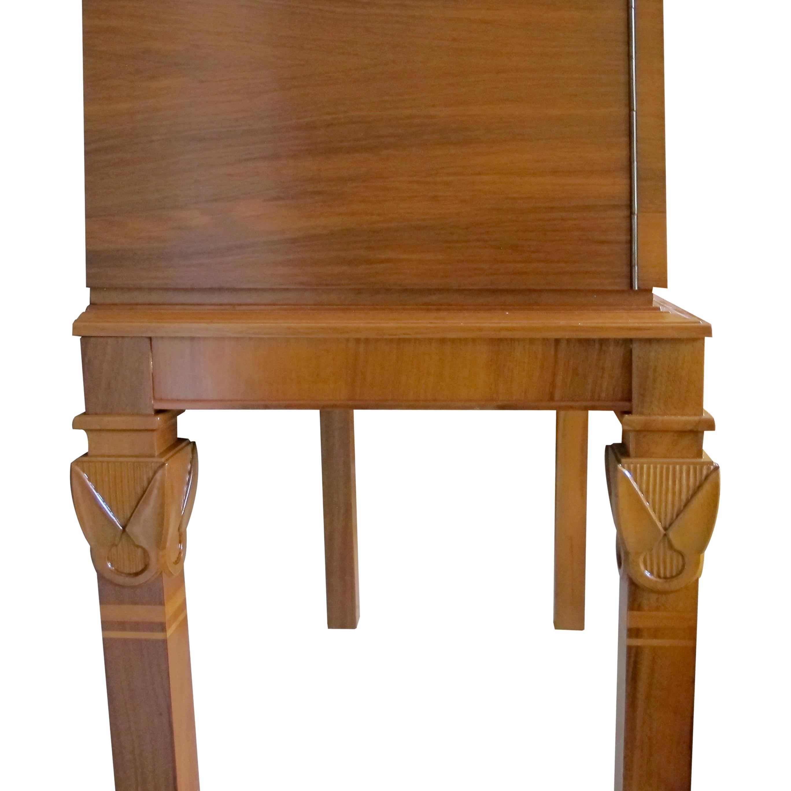 1930s Swedish Cabinet with Harness Racing Horses Marquetry For Sale 2