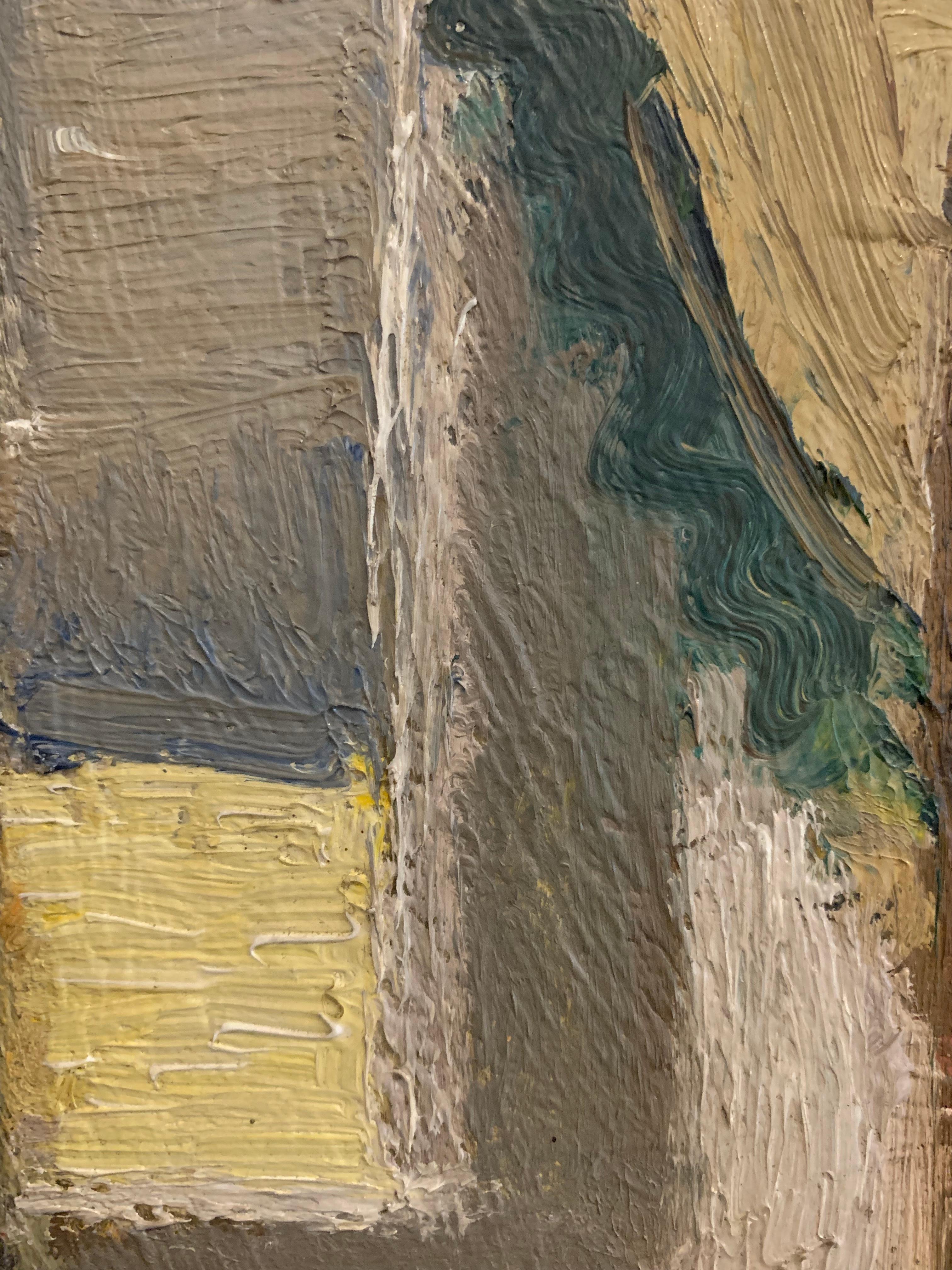 Peinture d'intérieur encadrée à l'huile sur toile de l'artiste Ellis Wallin, Suède, années 1930 en vente 1