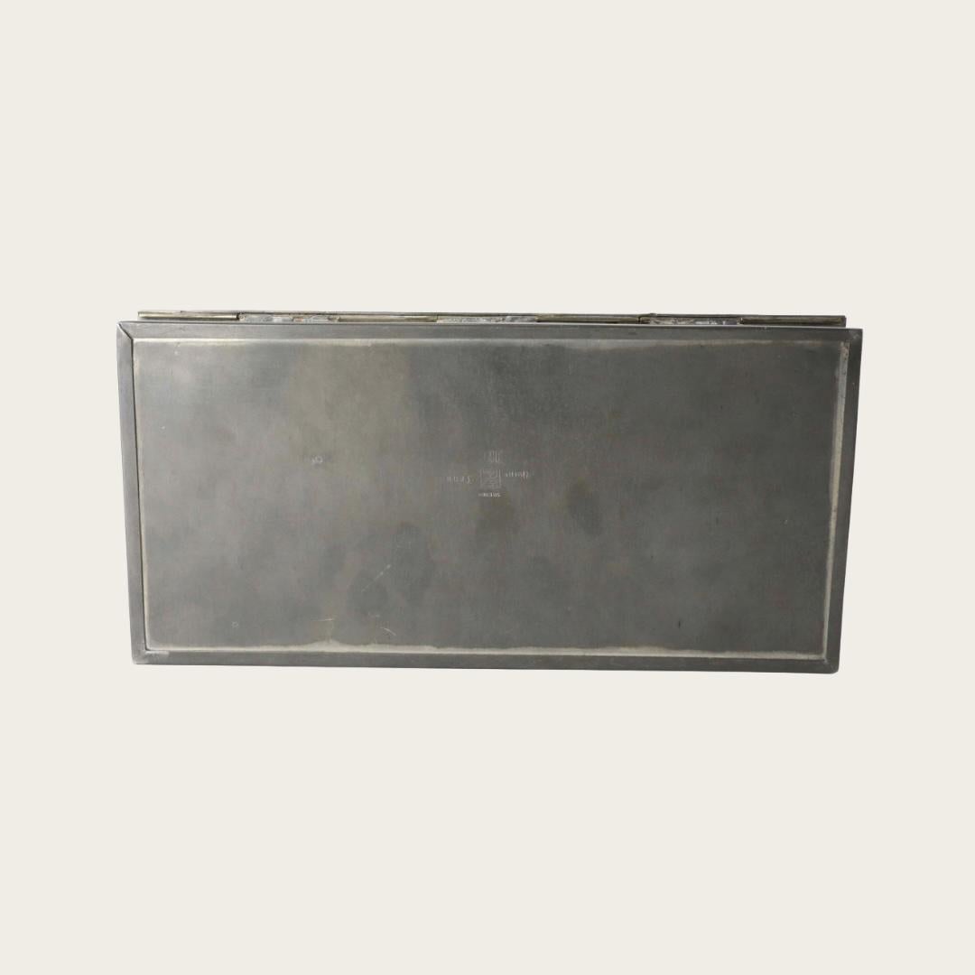 1930s Swedish Grace Pewter Box by Ystad Tenn For Sale 1
