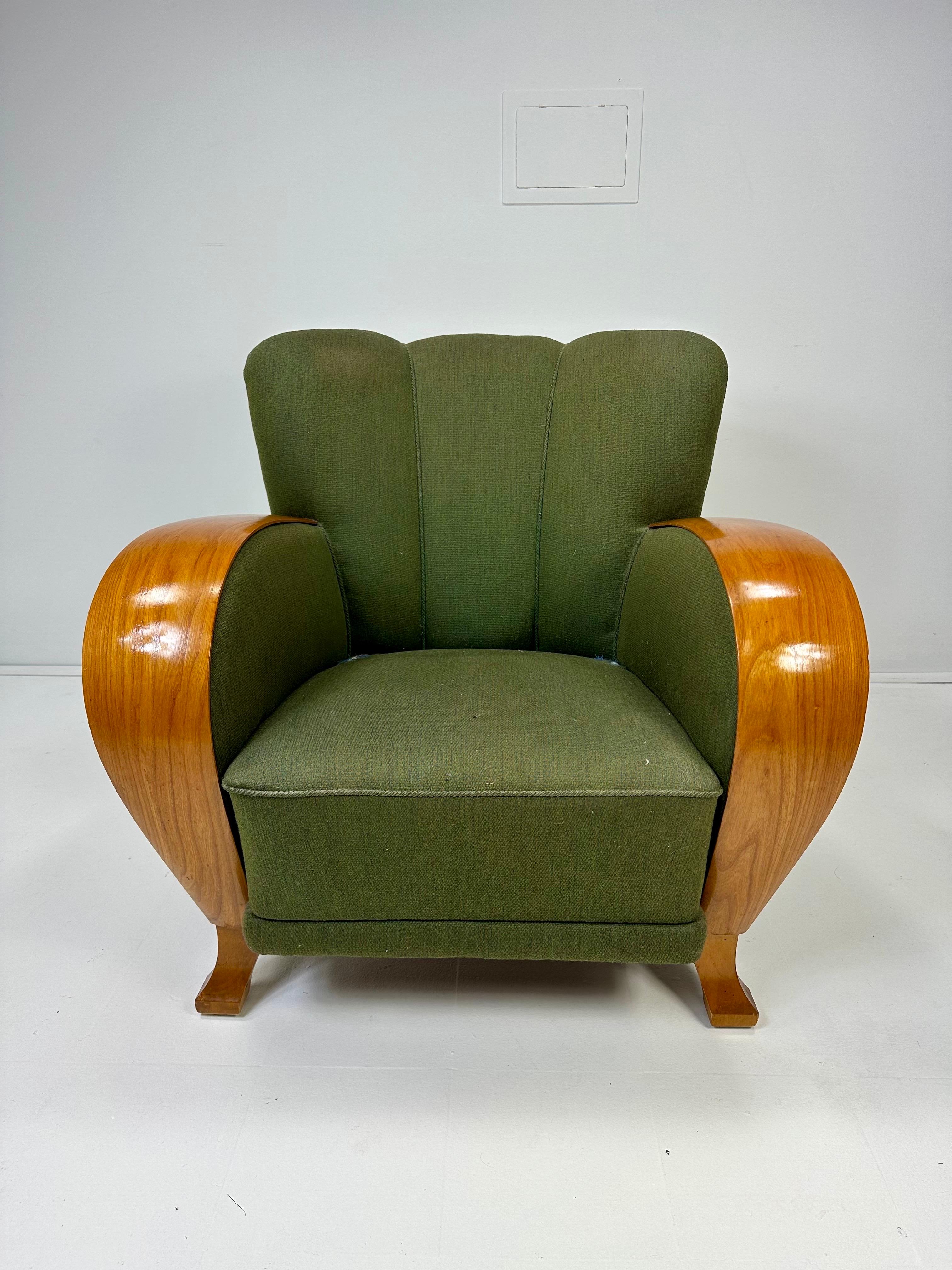 Silla de salón sueca de 1930 Haya en venta