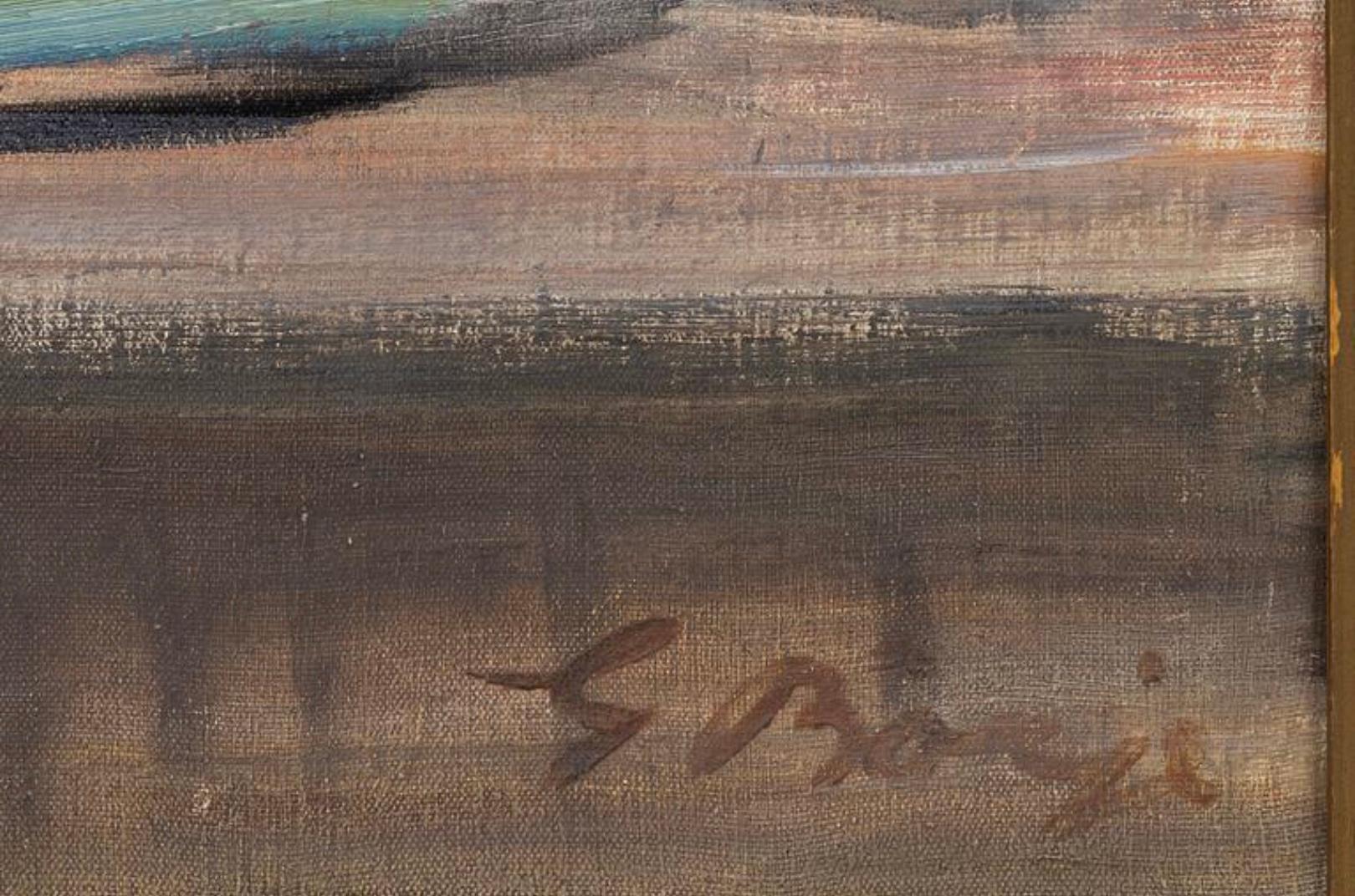 Mid-Century moderno Dipinto a olio svedese del 1930 di Gideon Borje (1891-1965): piante e frutta in vendita