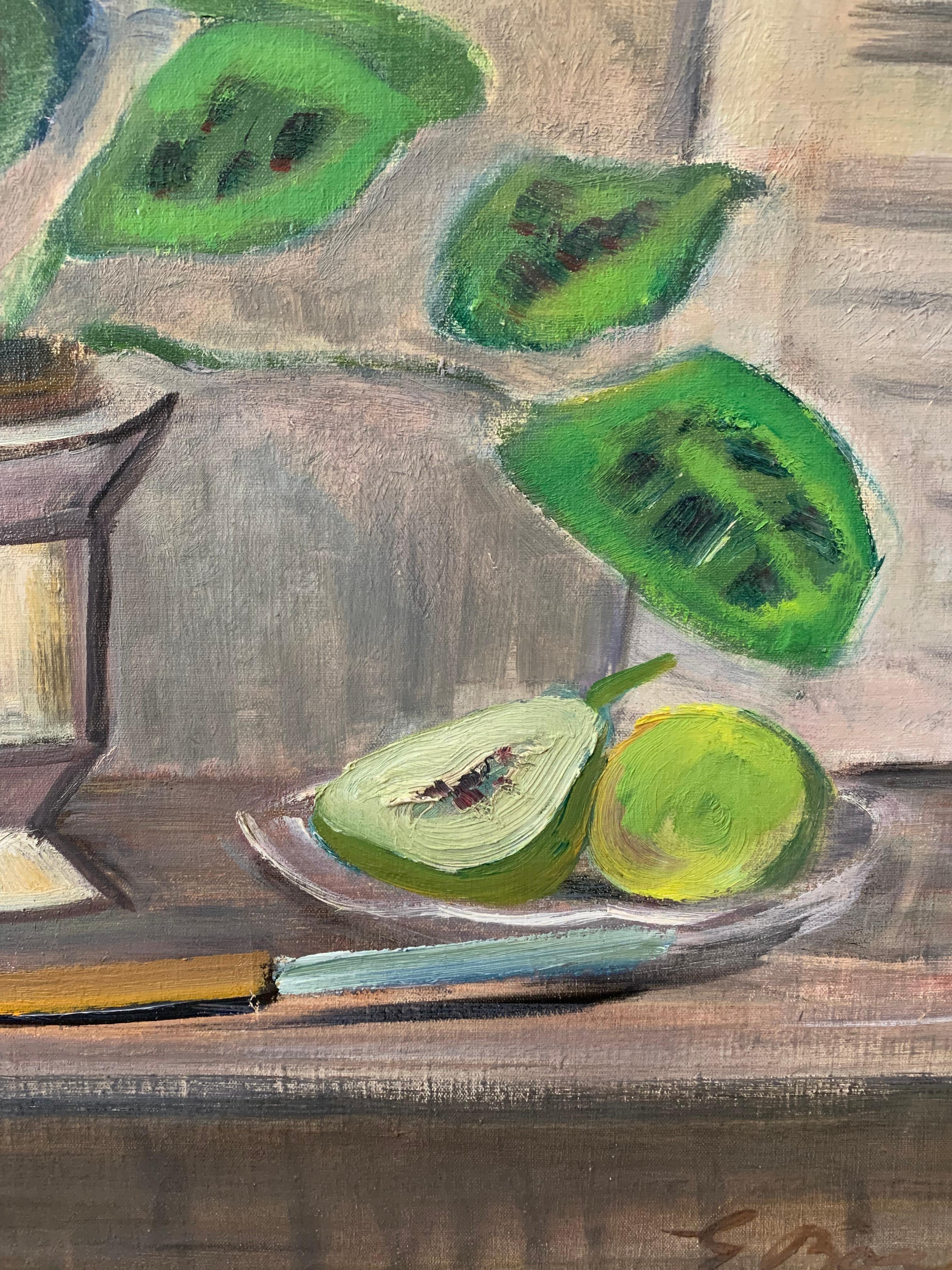 Dipinto a olio svedese del 1930 di Gideon Borje (1891-1965): piante e frutta In condizioni buone in vendita a London, GB